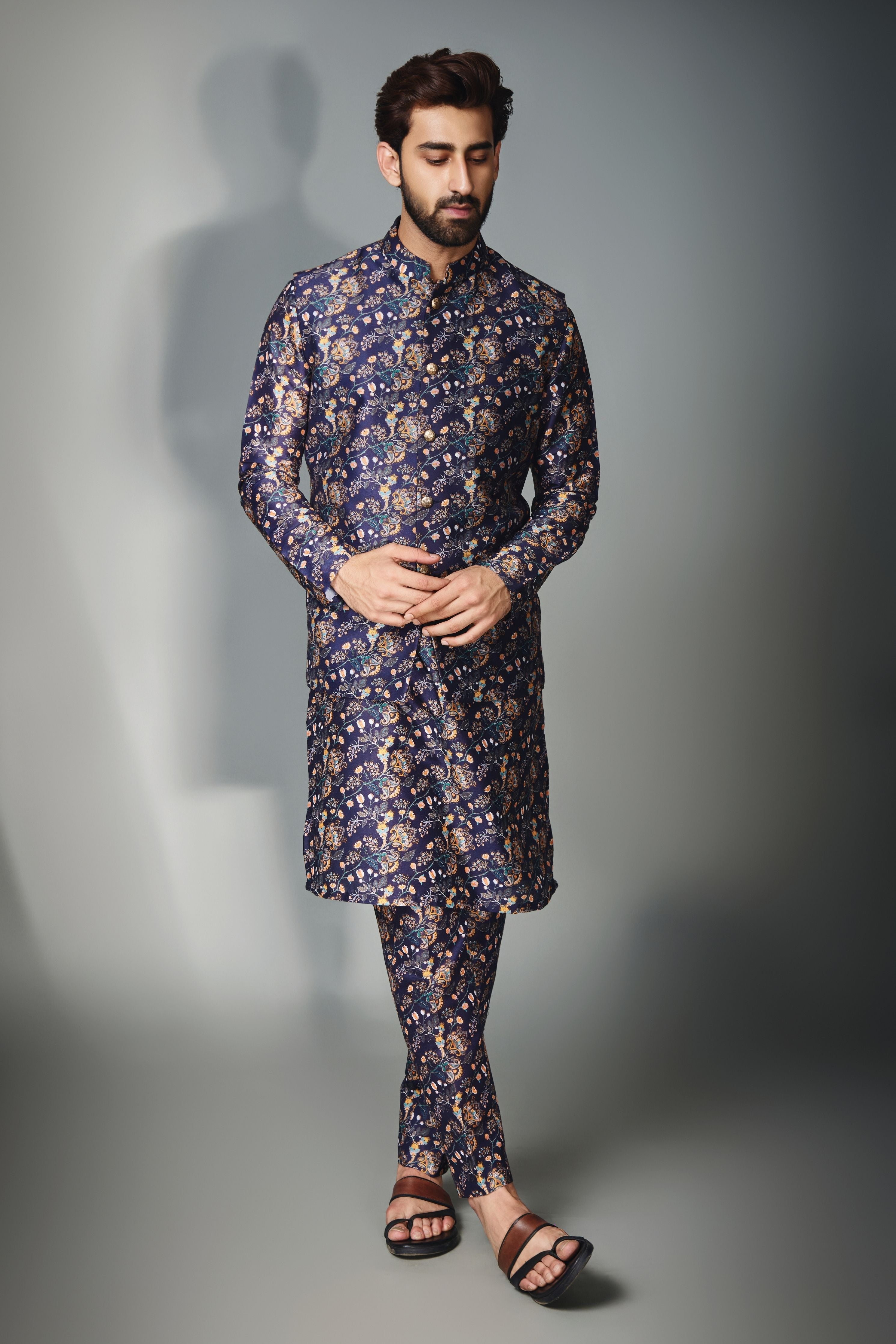 Blue Floral Bundi Set