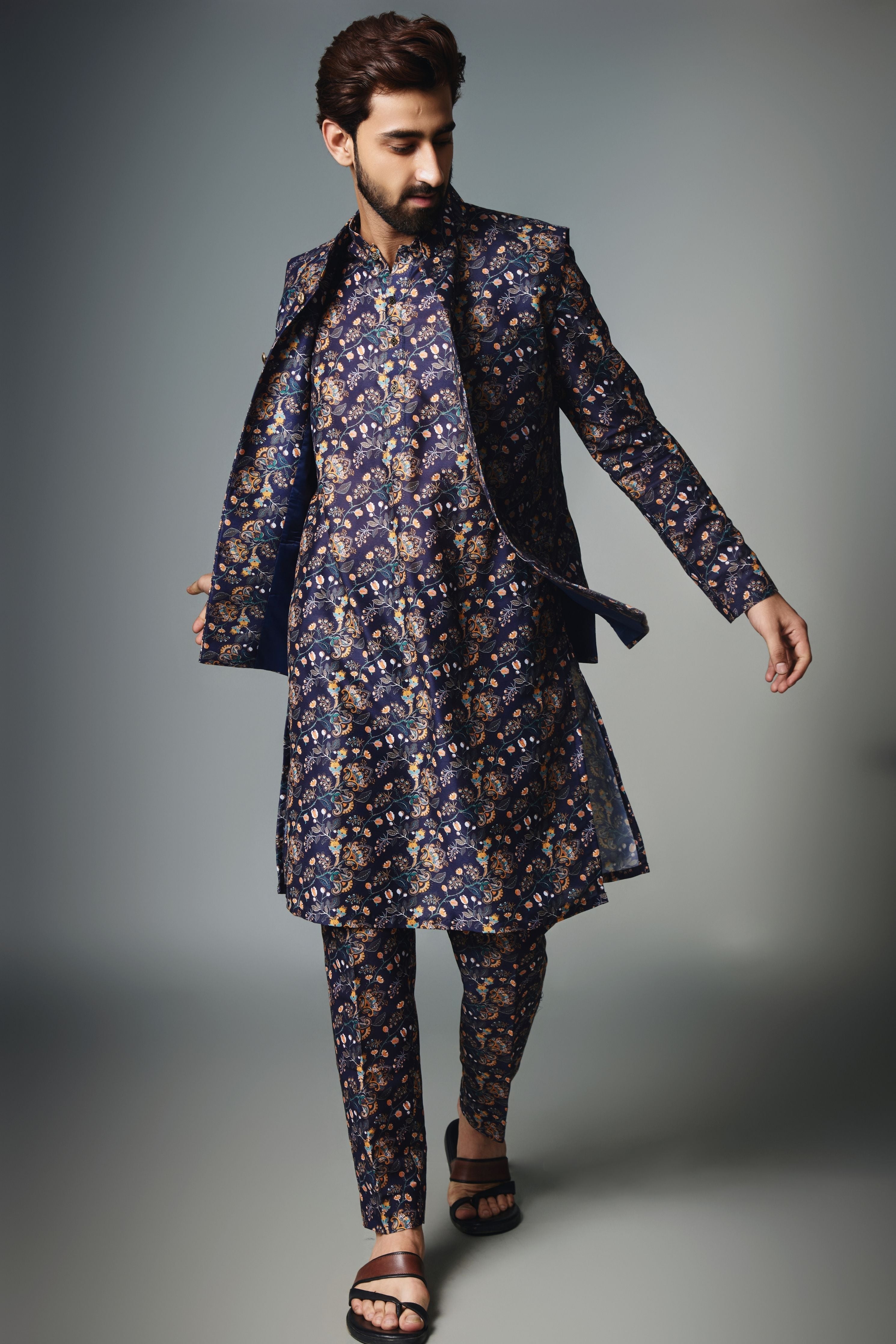 Blue Floral Bundi Set