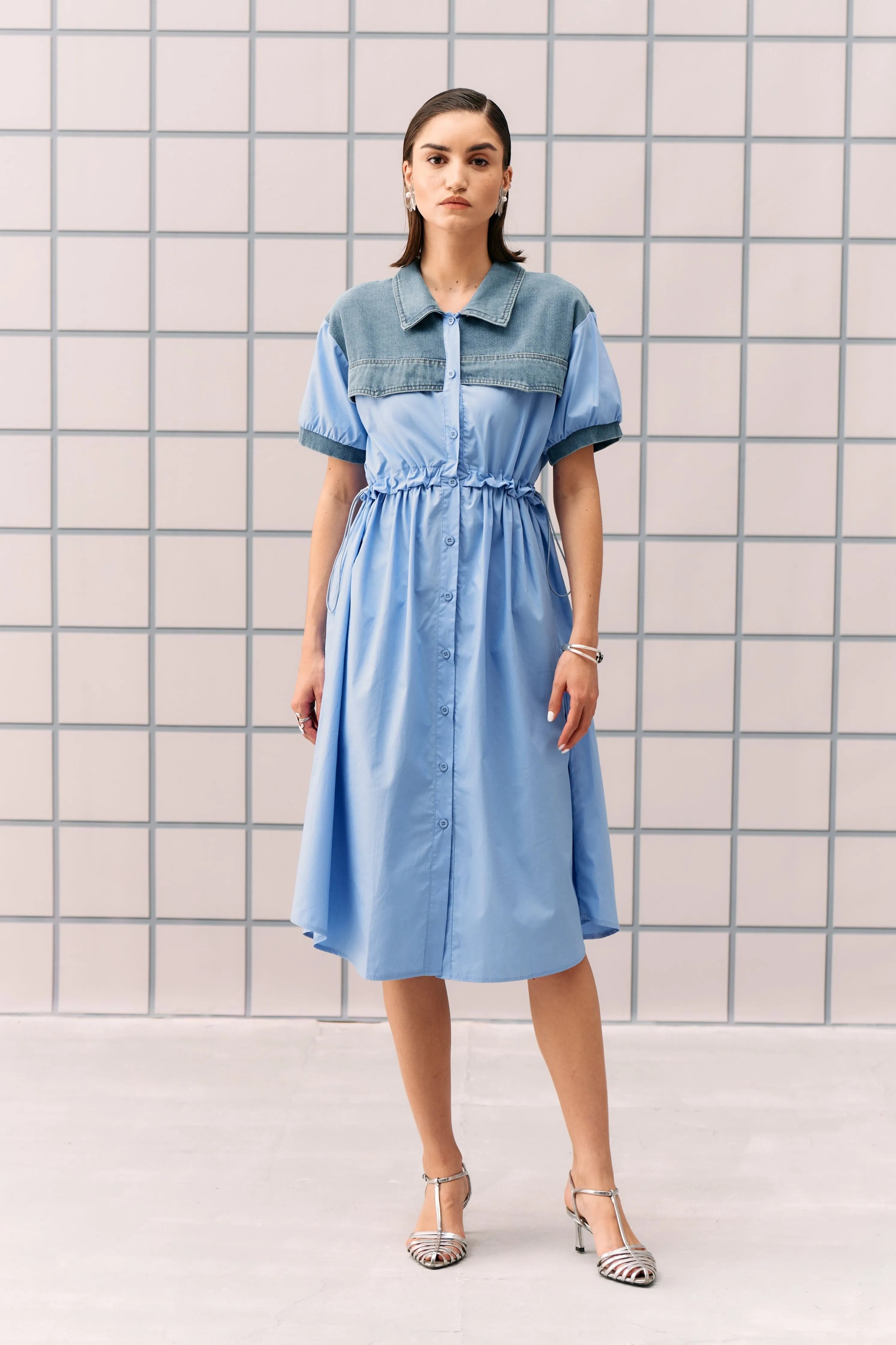 Powder Blue Coron Dress