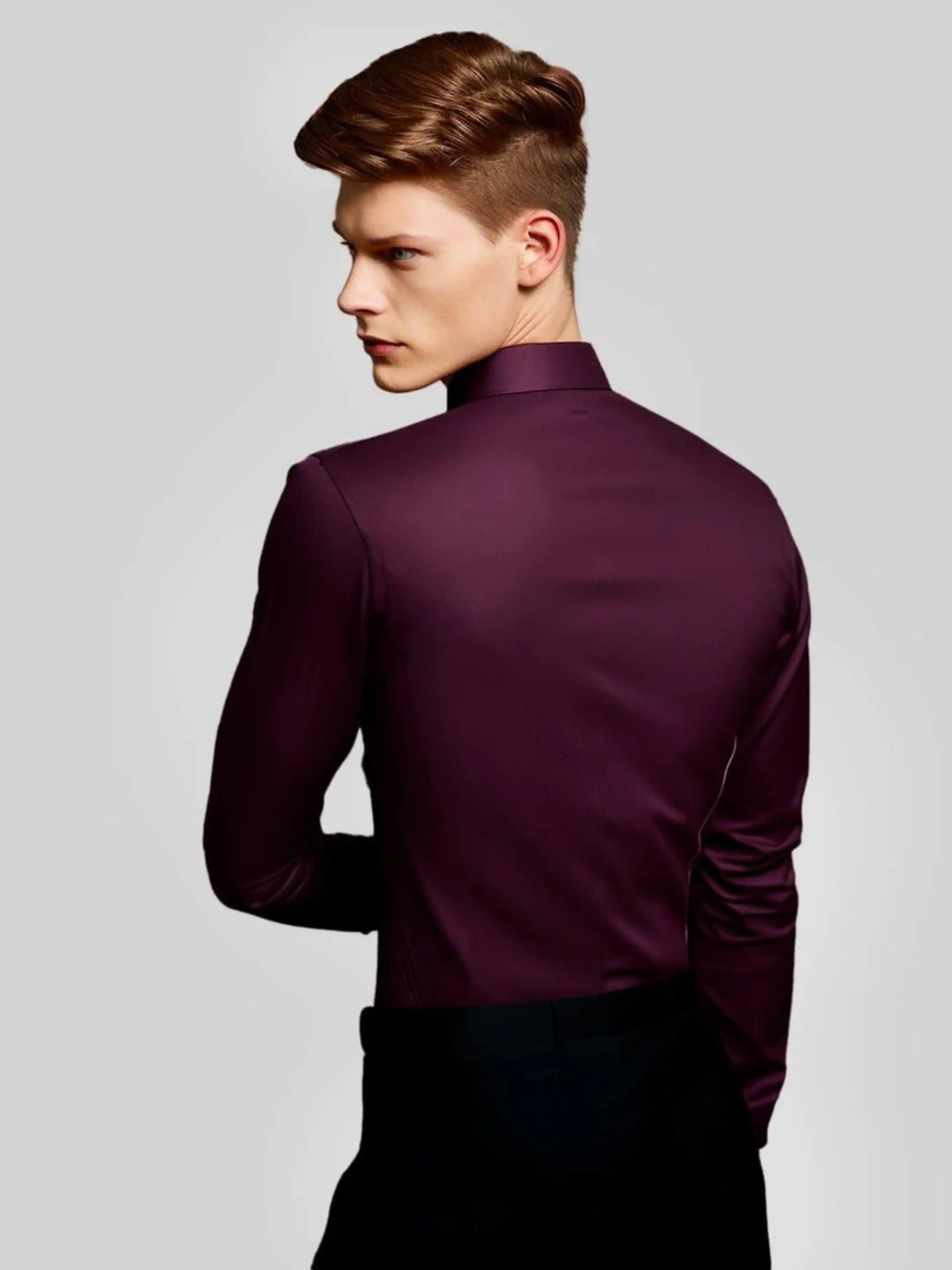 Embellished Burgundy Shirt