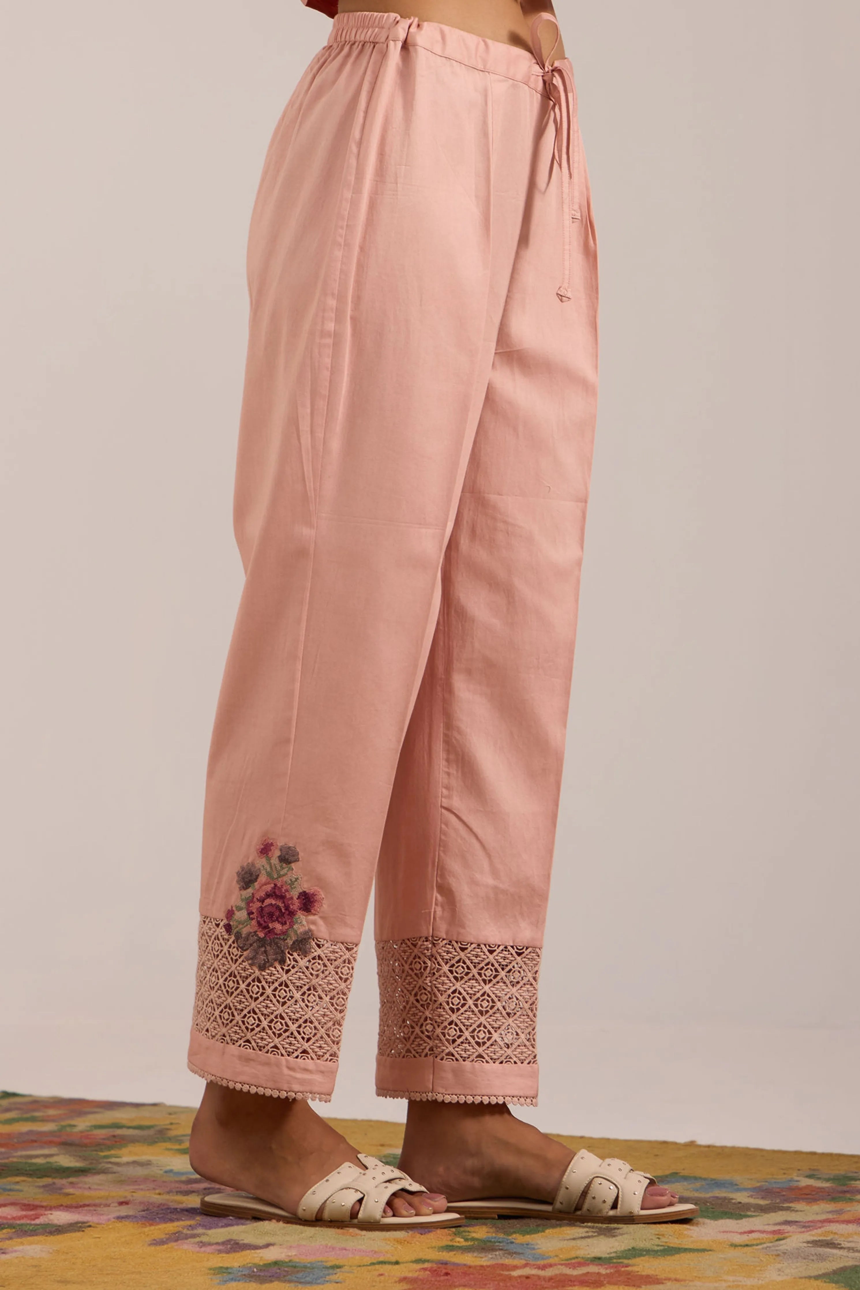 Pink Chanderi Co-Ord Set