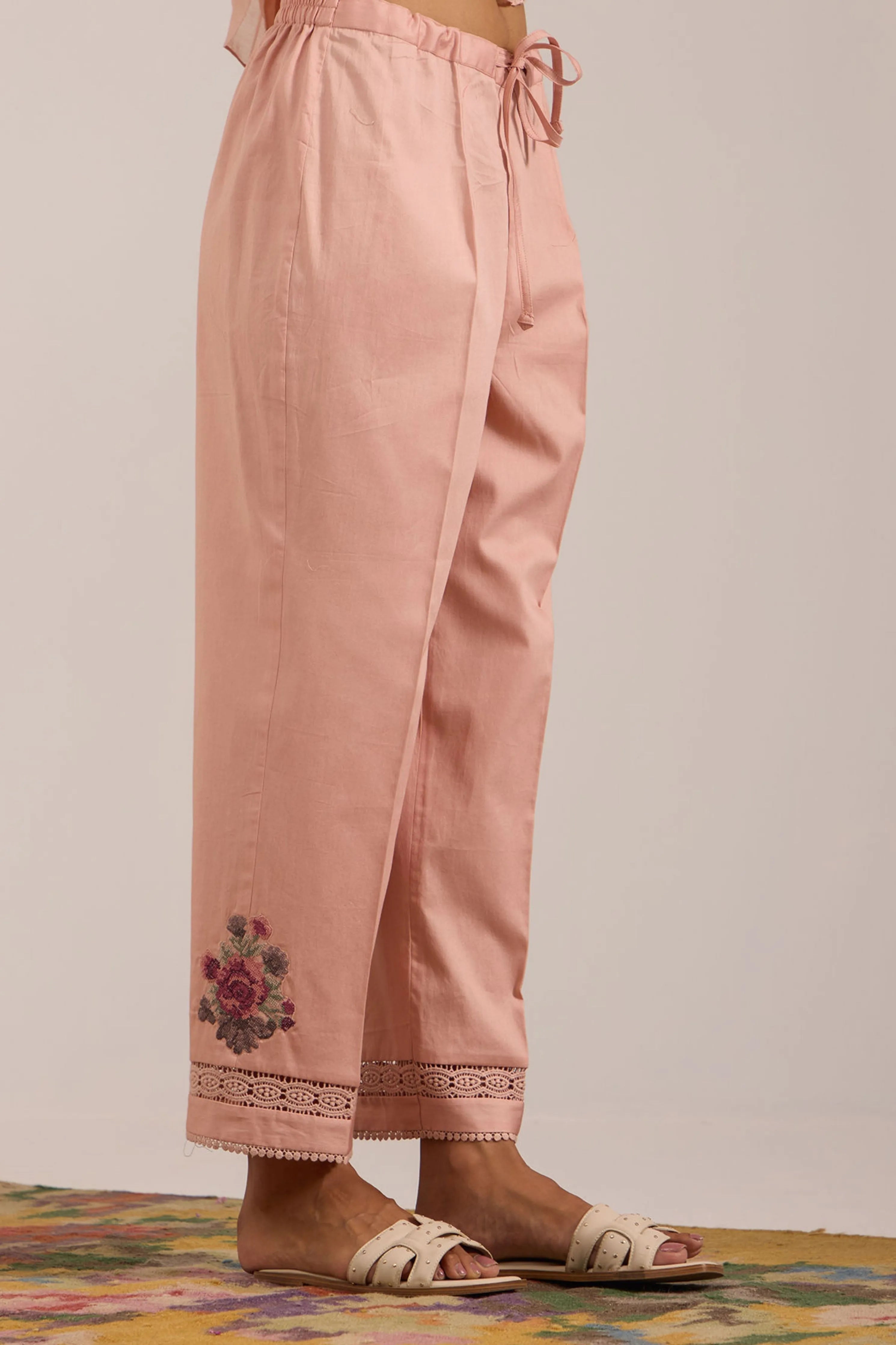 Sea Green Chanderi Tunic Set