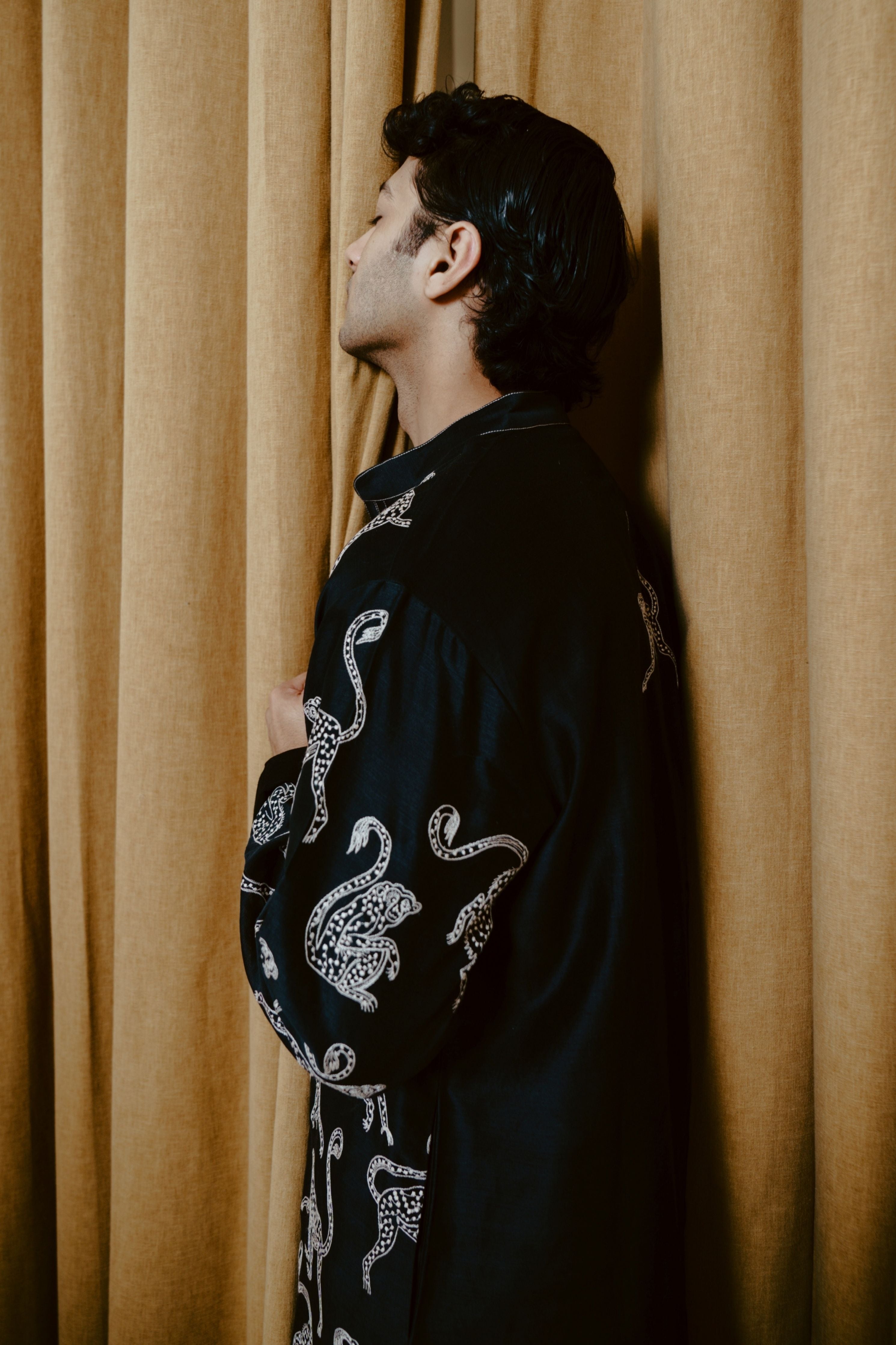 Charcoal Black Kurta Set