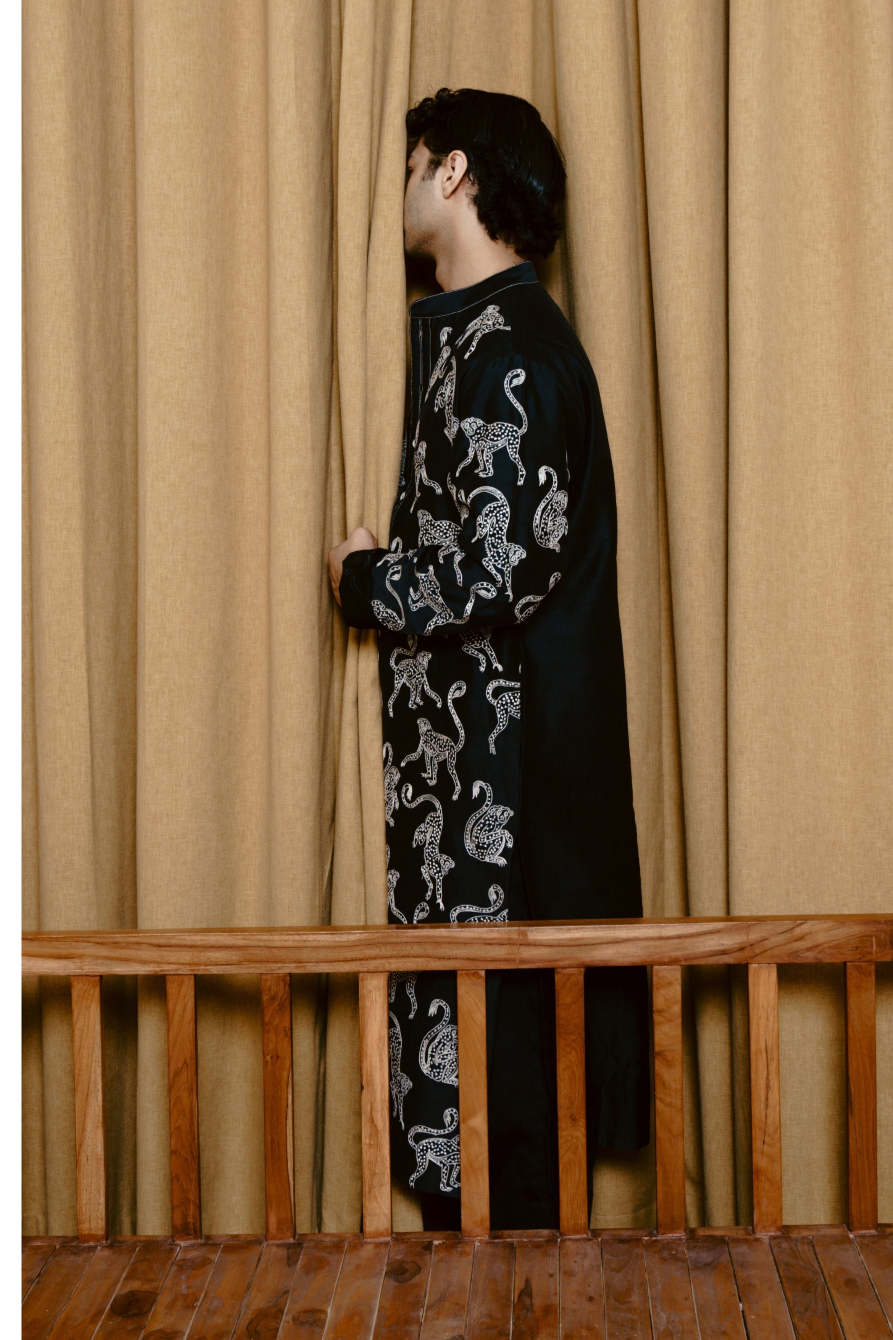 Charcoal Black Kurta Set