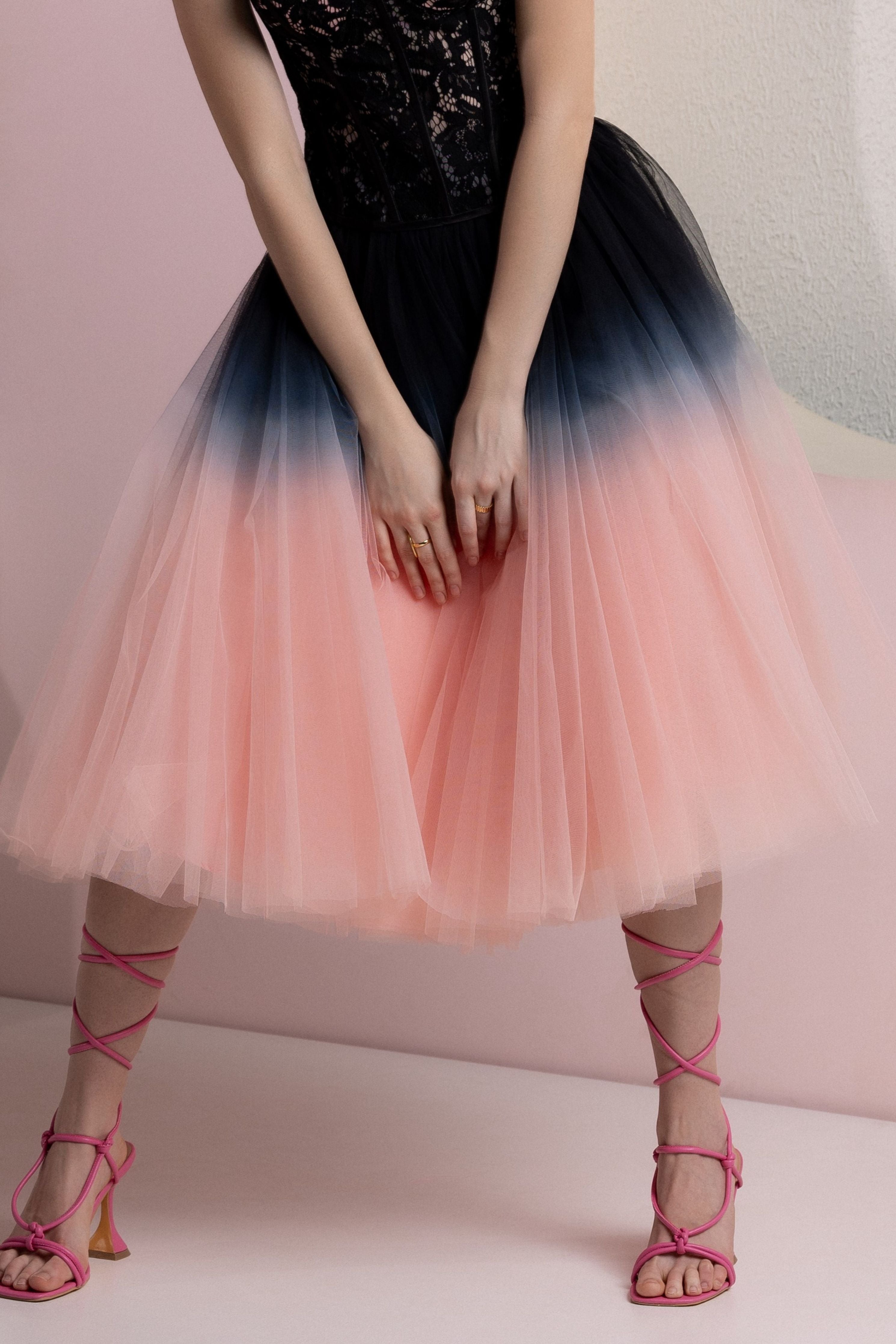 Charolette Black Skirt Set