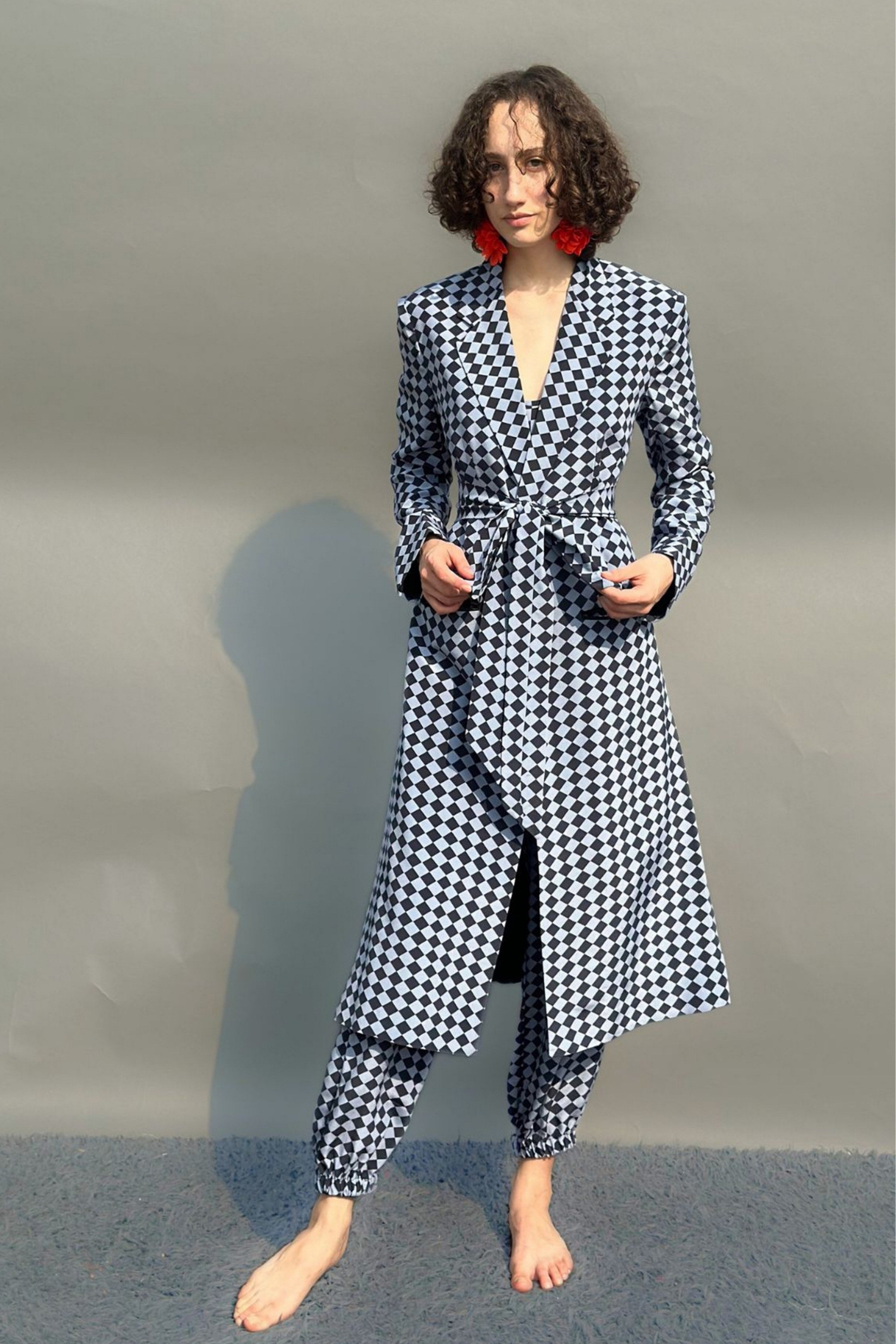 Check Print Co-Ord Set