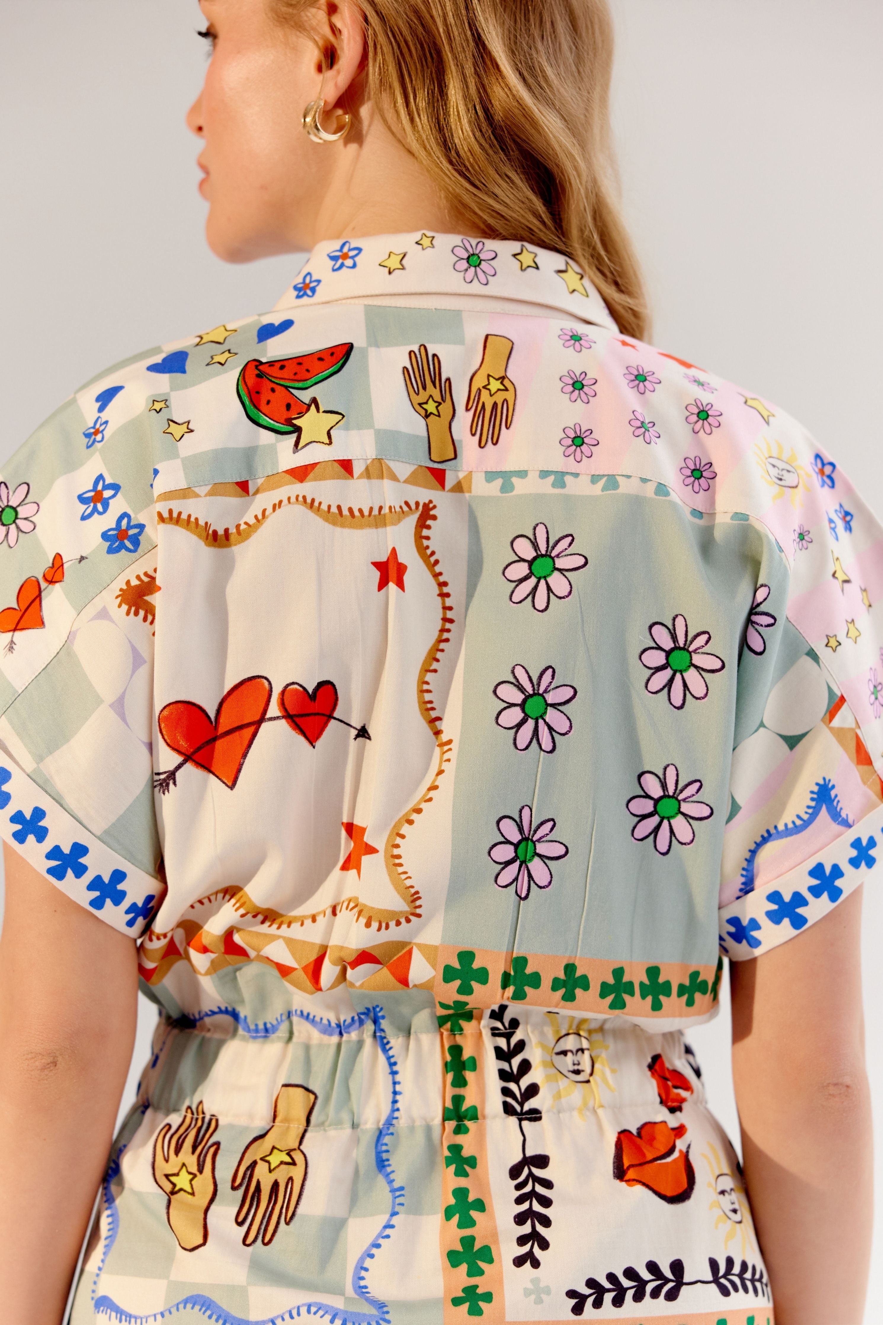 Boardgame Coral Midi Dress