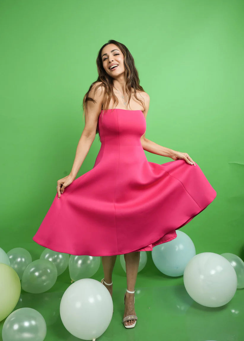 Malaika Arora in Fuchsia Dress
