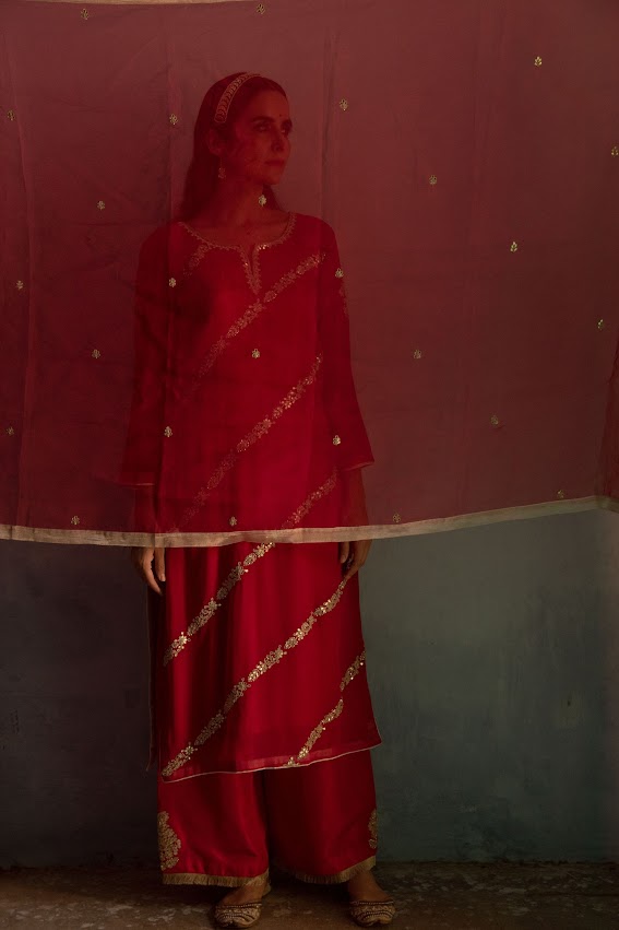 Deep Red Kurta Set