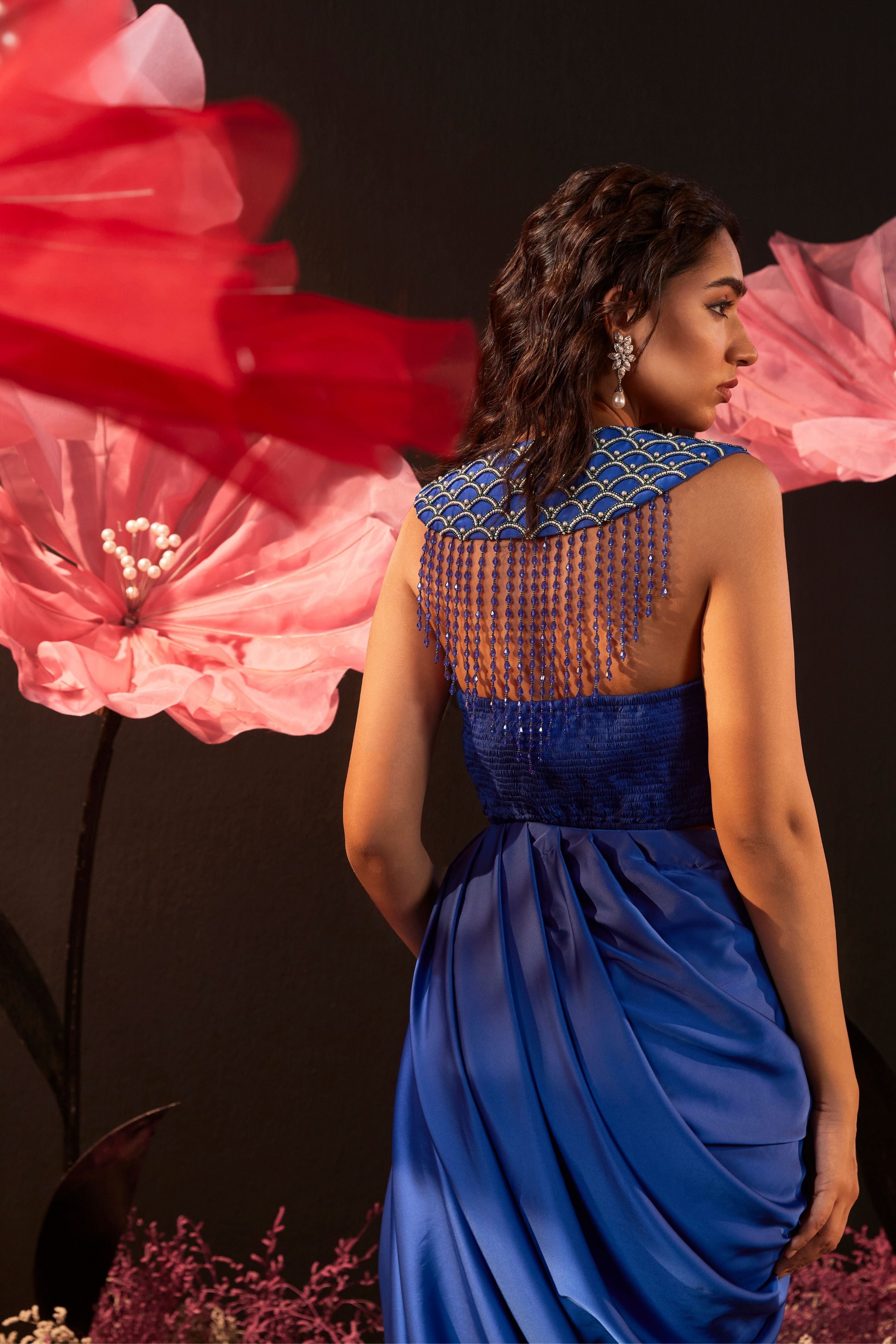 Desi Girl Drape Skirt Set