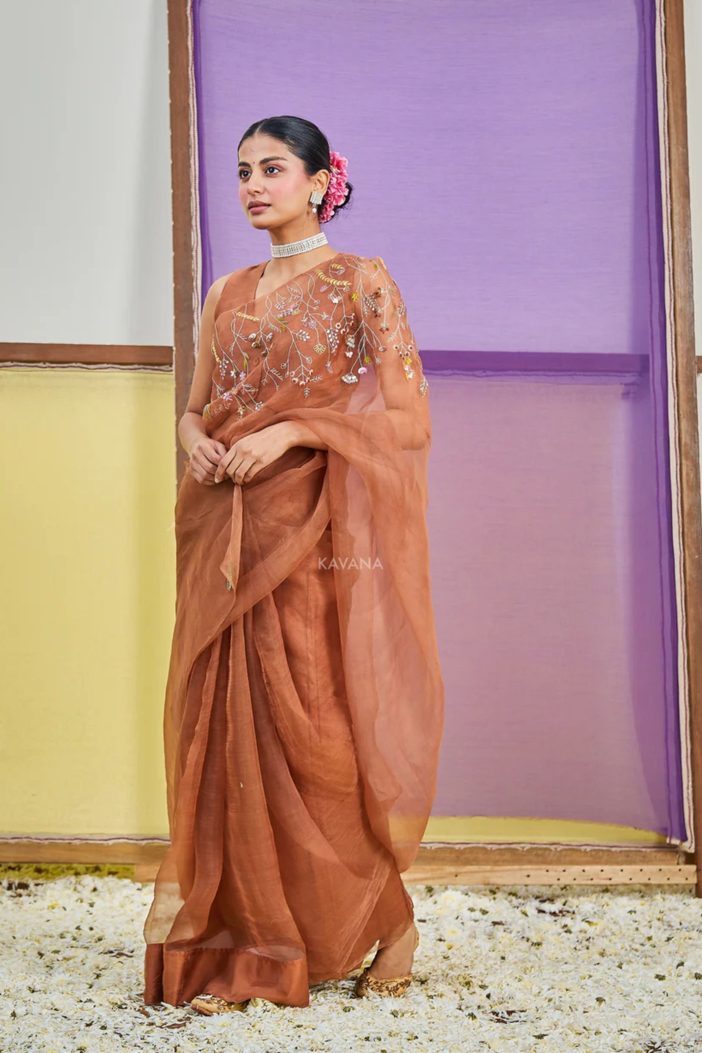 Dhara Silk Organza Sari
