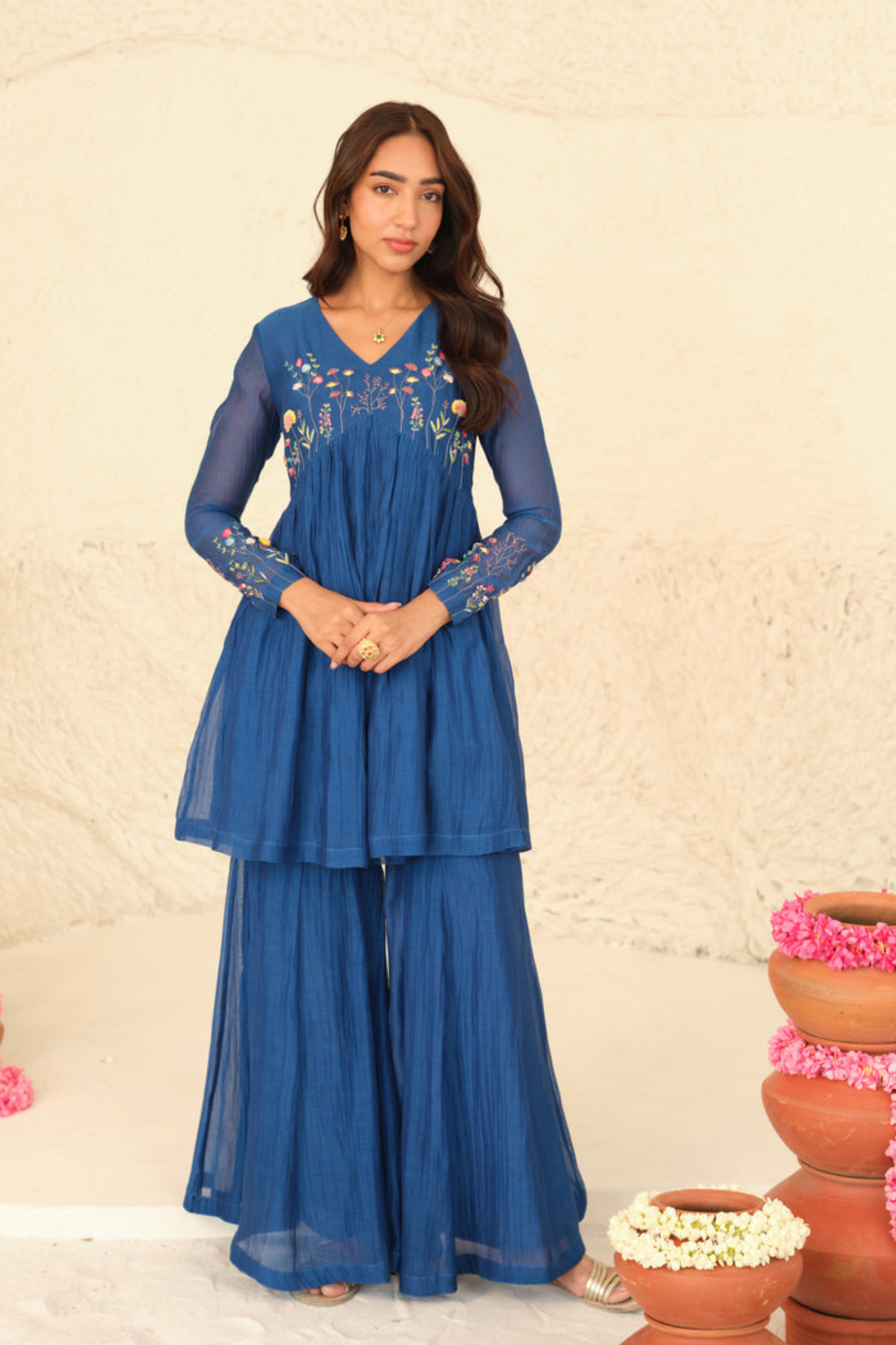 Divija Chanderi Kurta Set