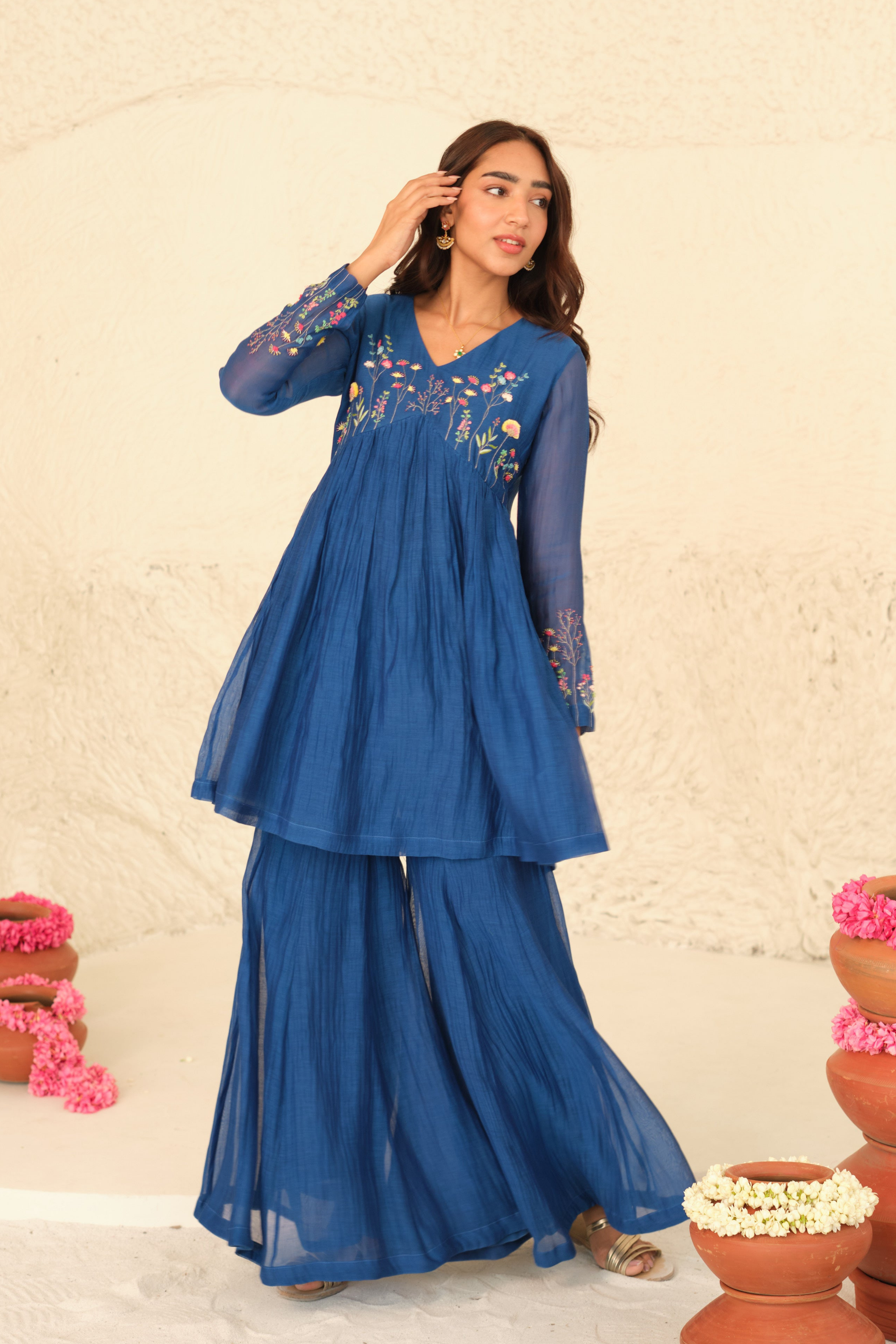 Divija Chanderi Kurta Set