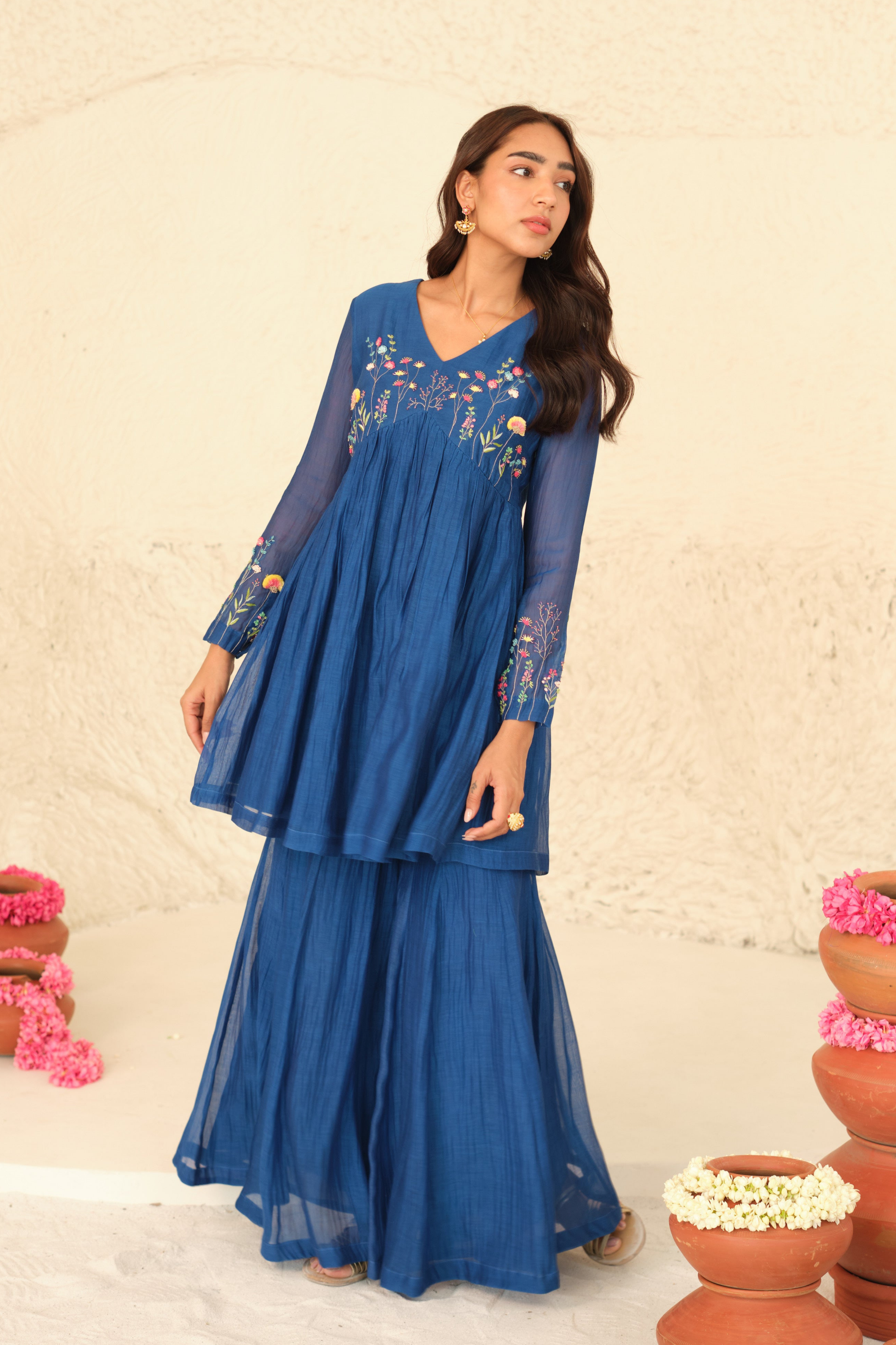 Divija Chanderi Kurta Set