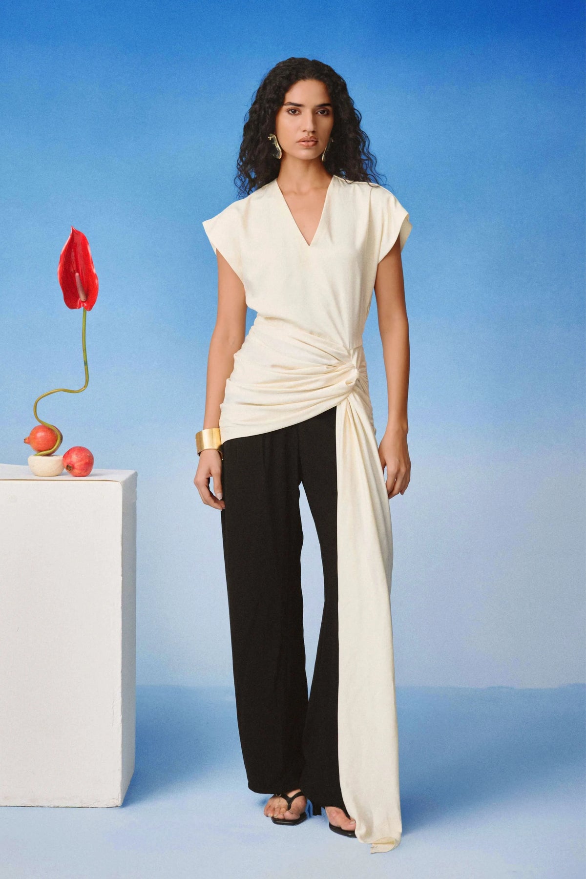 Ivory Drape Top