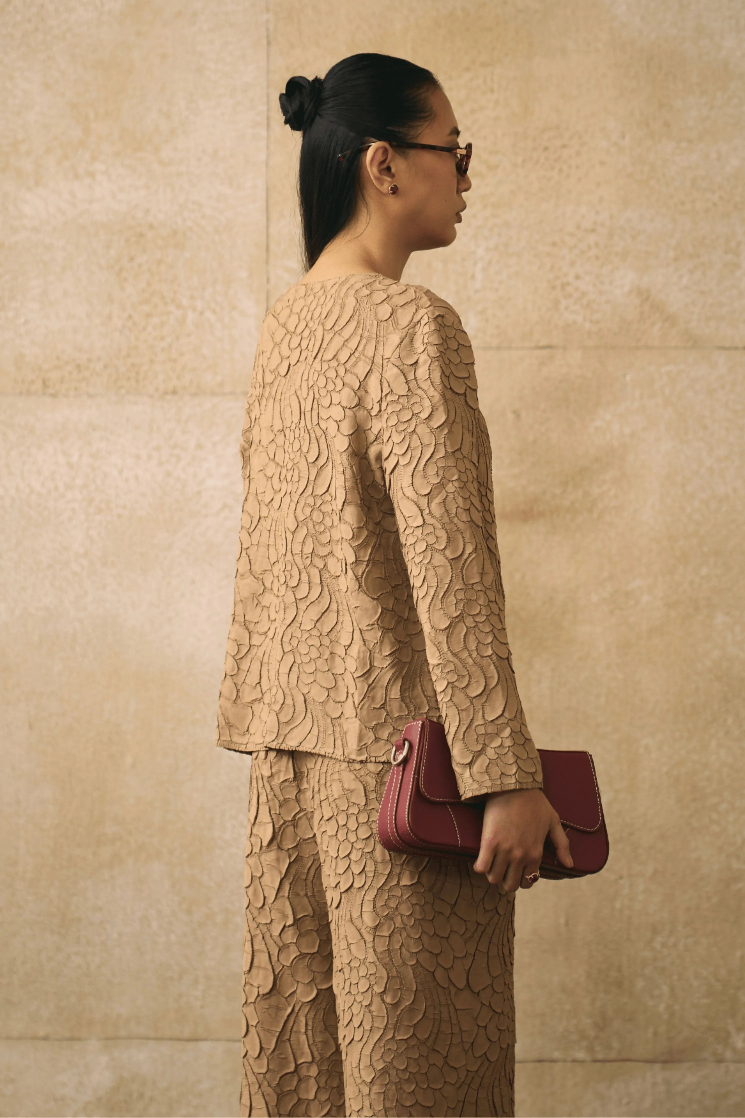 Beige Elnia Co-Ord Set