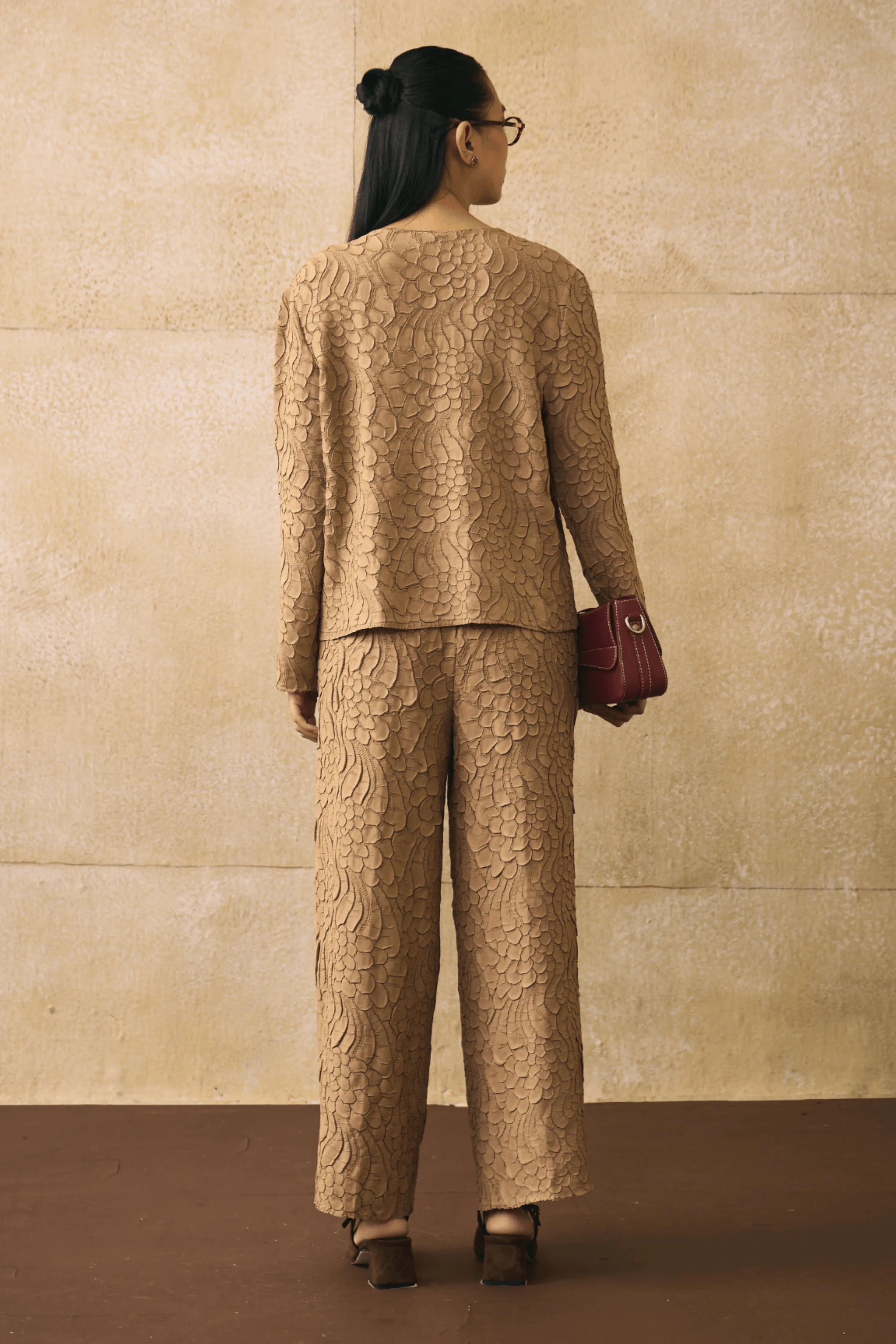 Beige Elnia Co-Ord Set