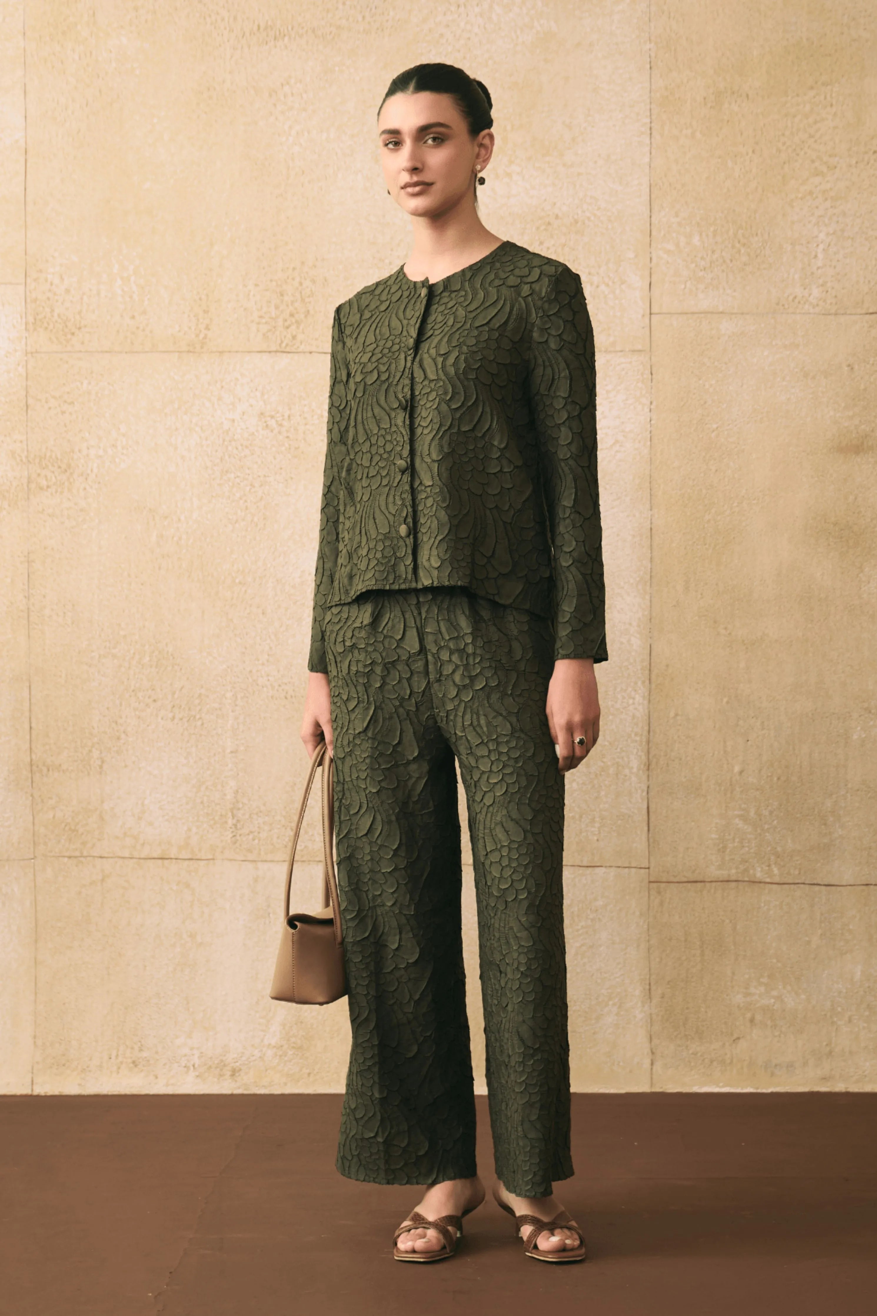 Military Green Elnia Co-Ord Set