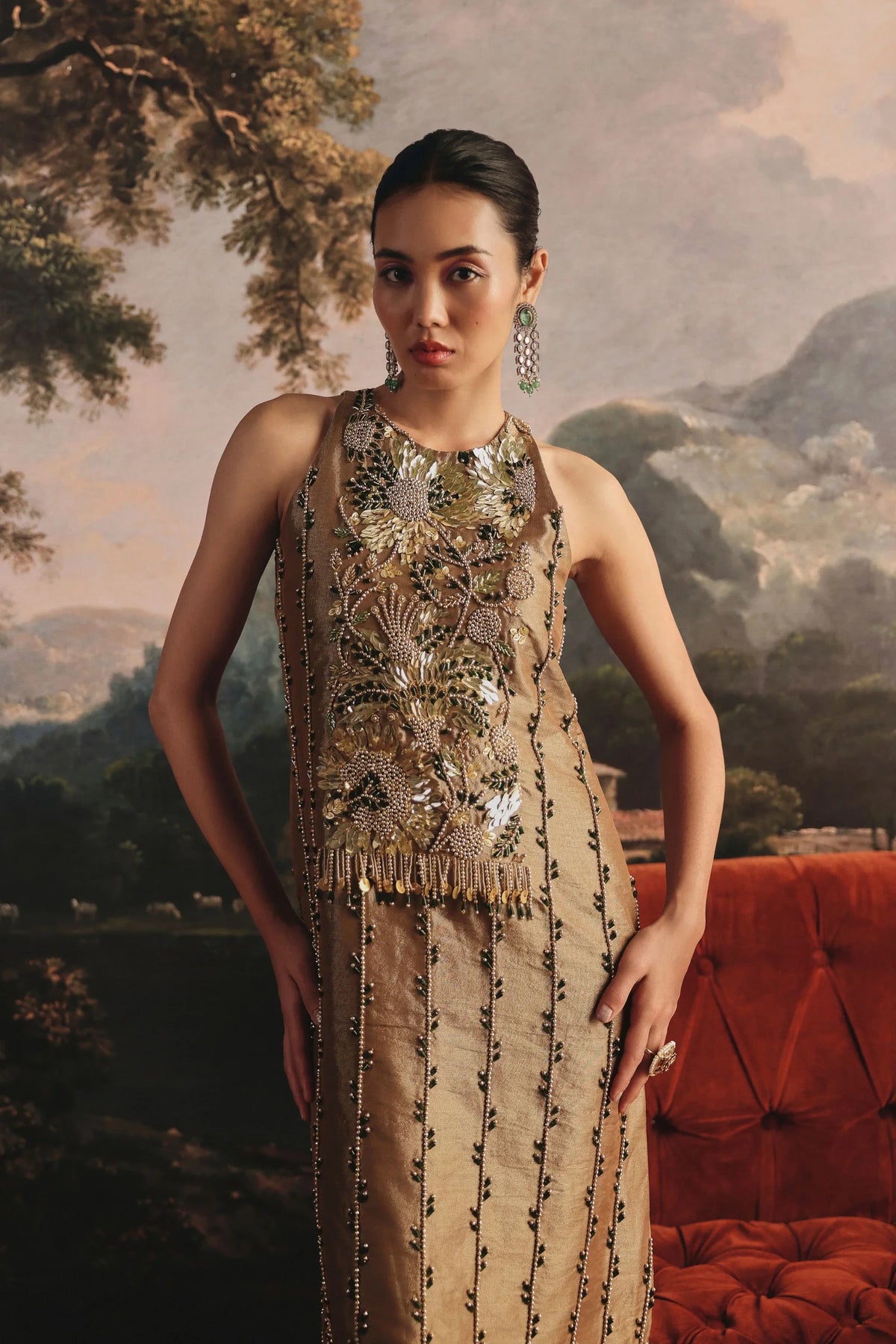 Gold Tissue Dress