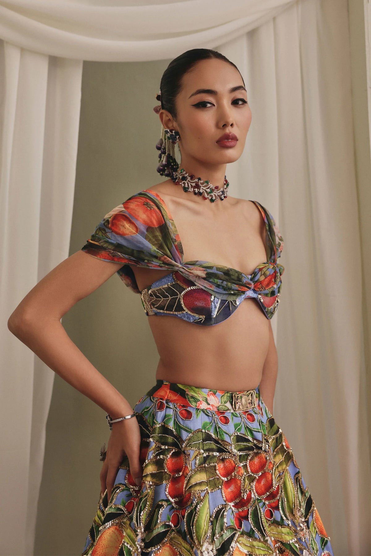 Tropical Floral Skirt Set