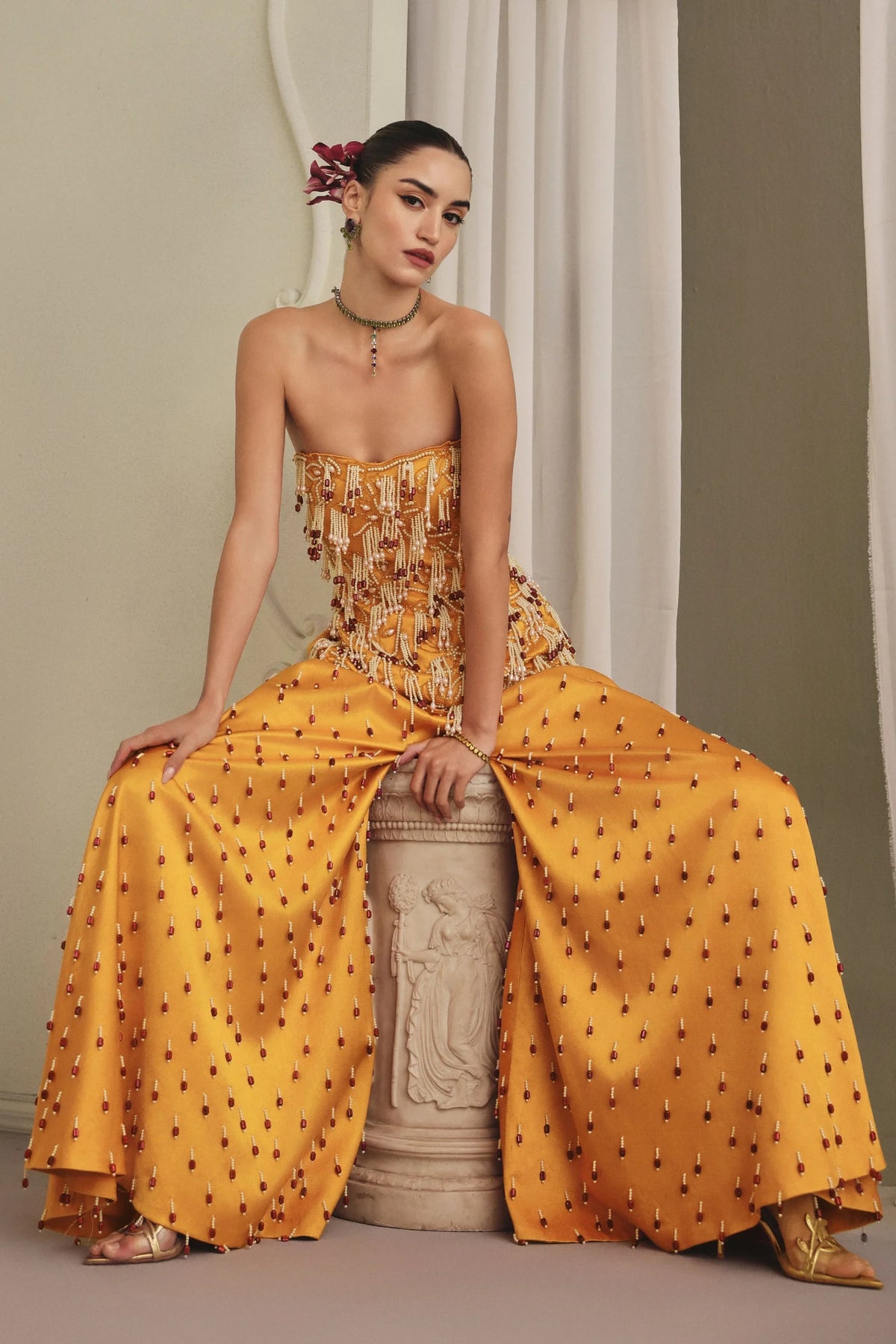 Yellow Wide Legged Co-Ord Set