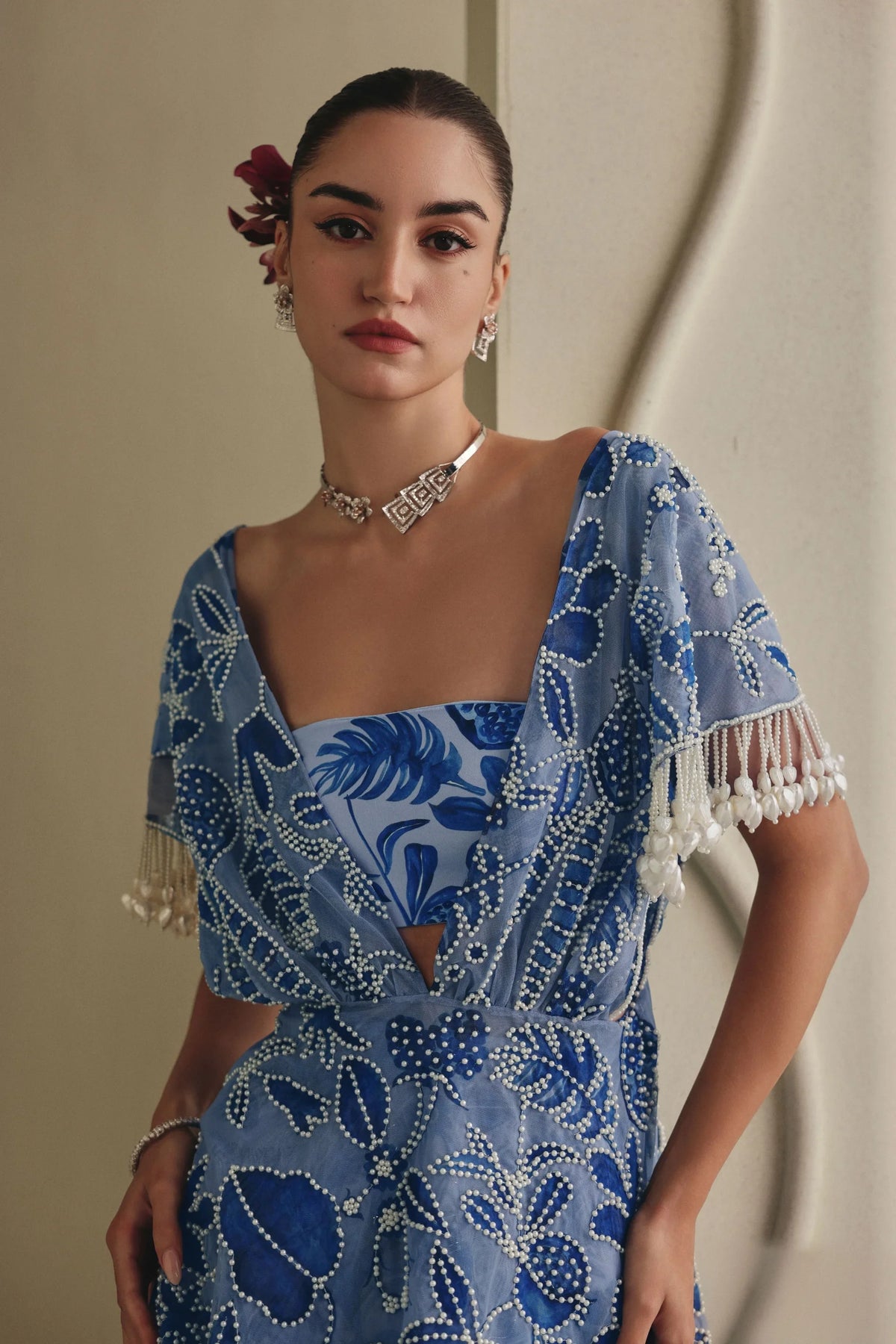 Blue Bell Bottom Co-Ord Set