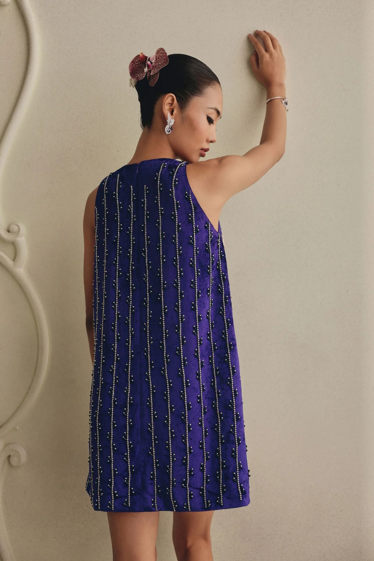 3D Floral Embellishment Dress