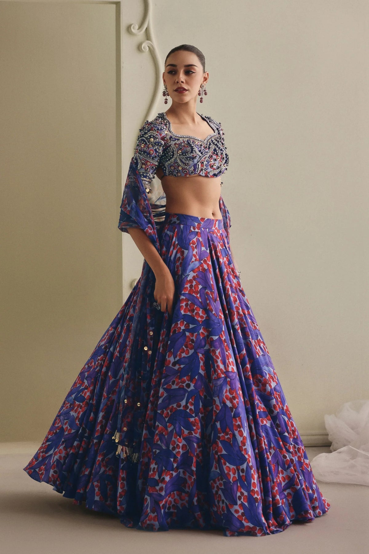 Multicolour Zari Lehenga Set