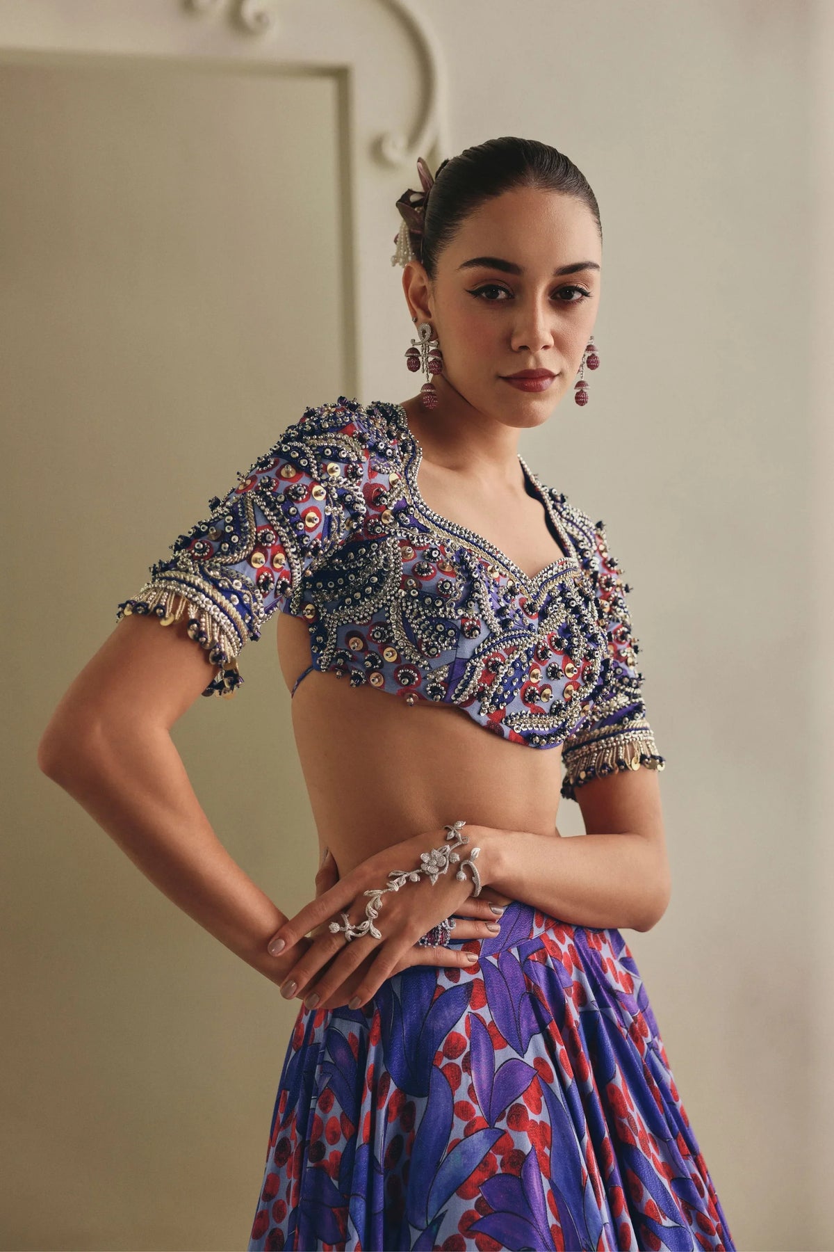 Multicolour Zari Lehenga Set