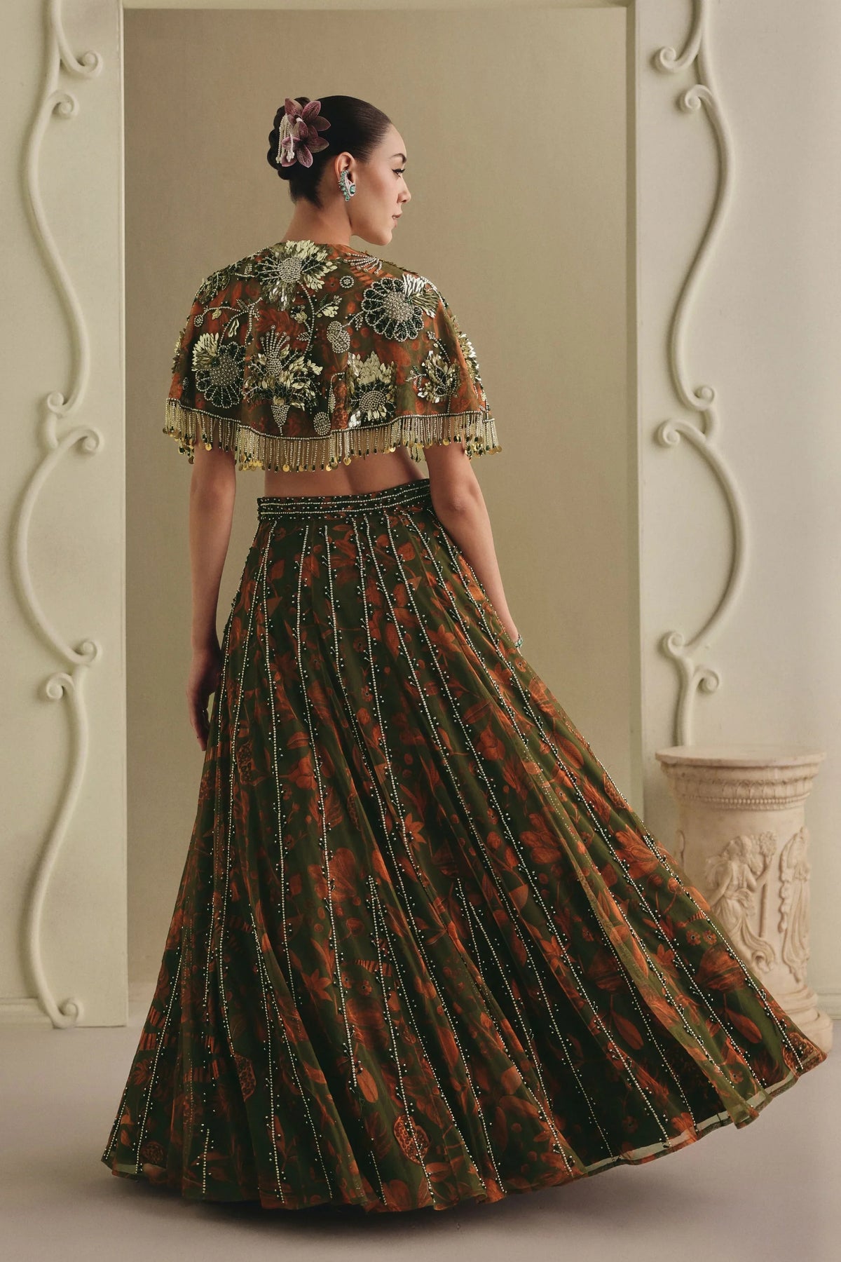 Olive Lehenga Set