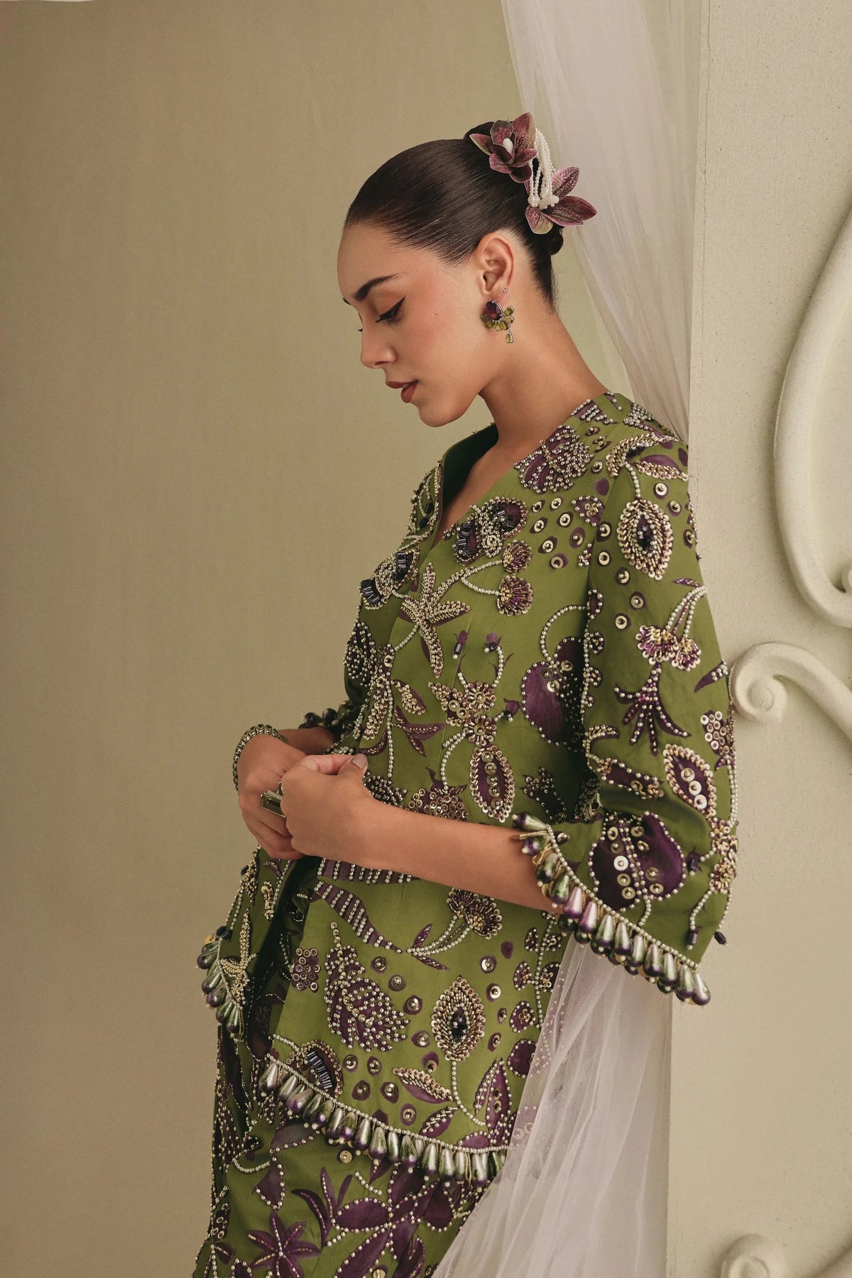 Olive Jacket Set