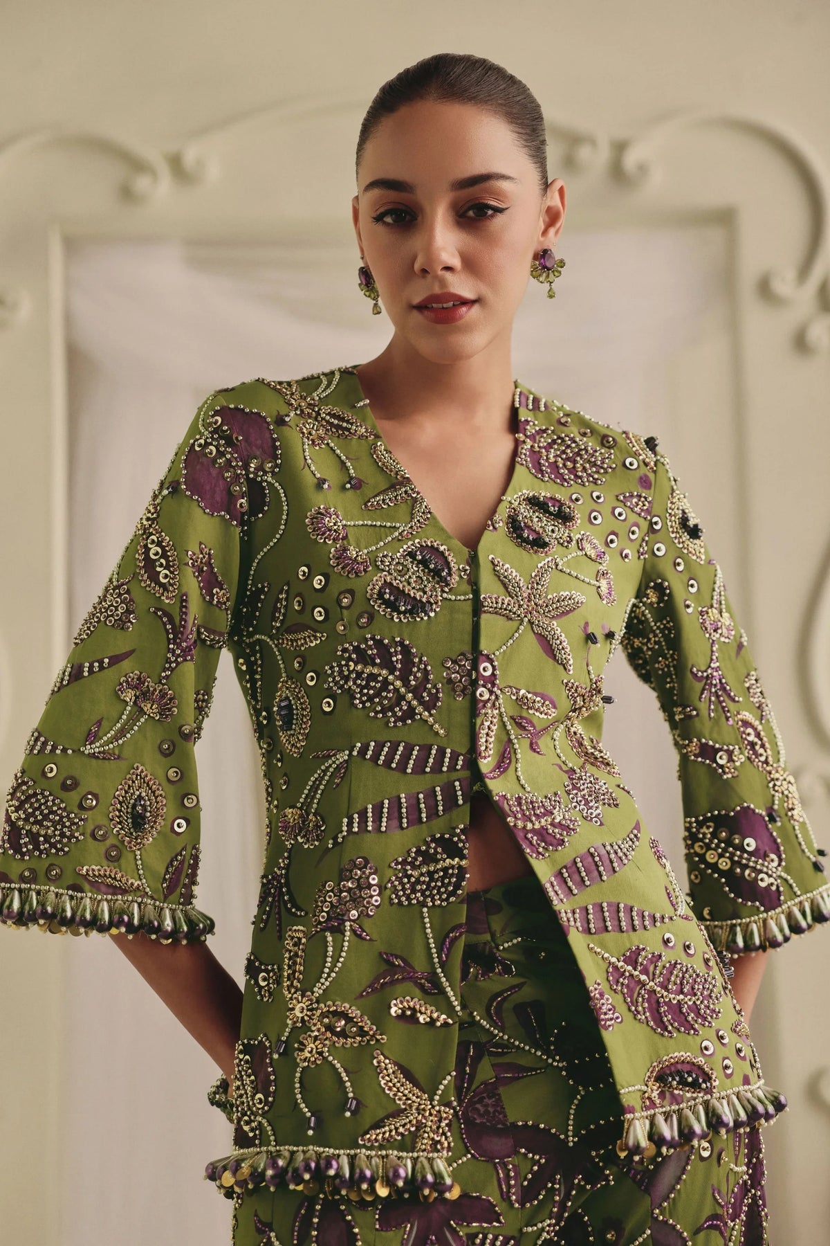 Olive Jacket Set