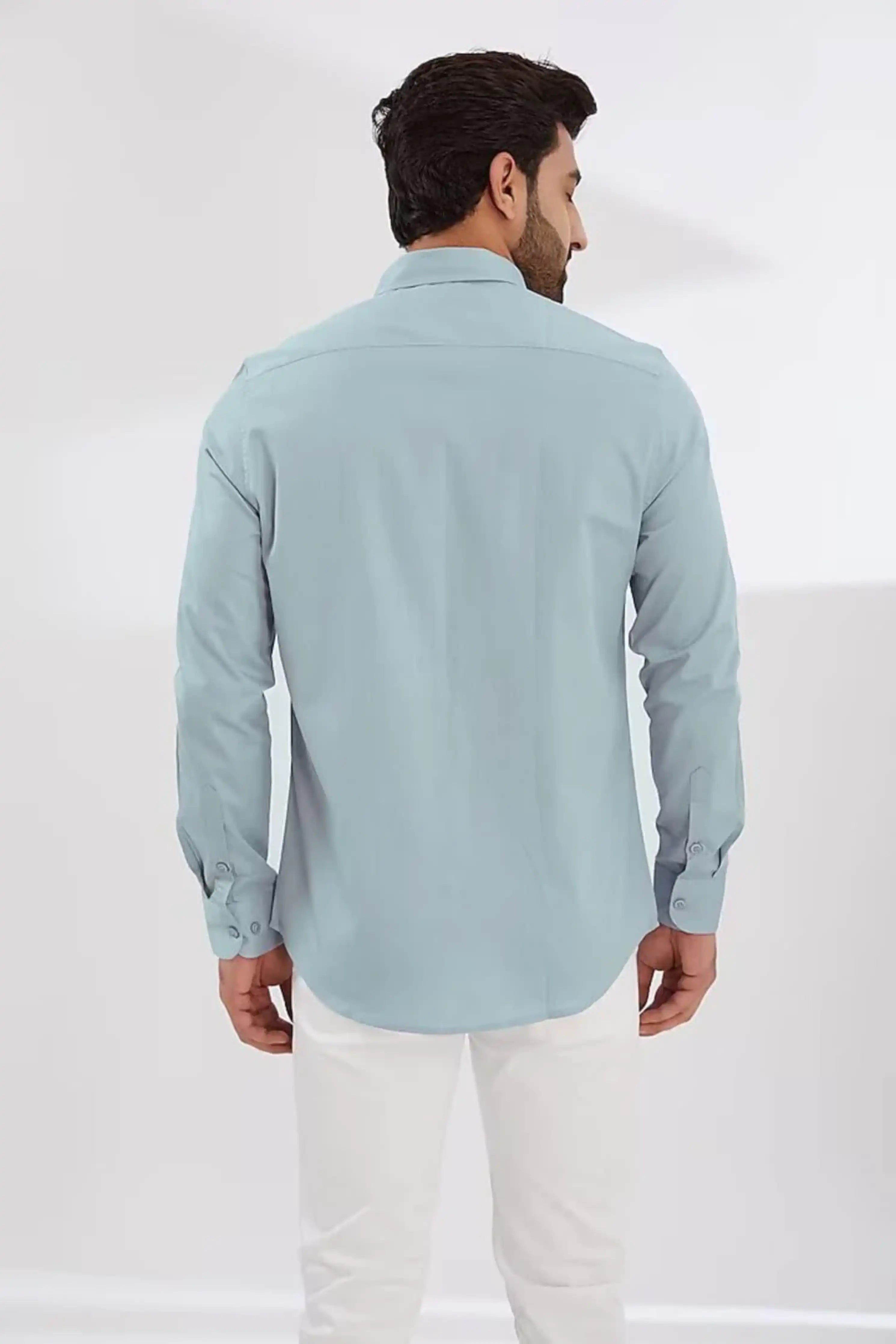 Embroidered Blue Shirt