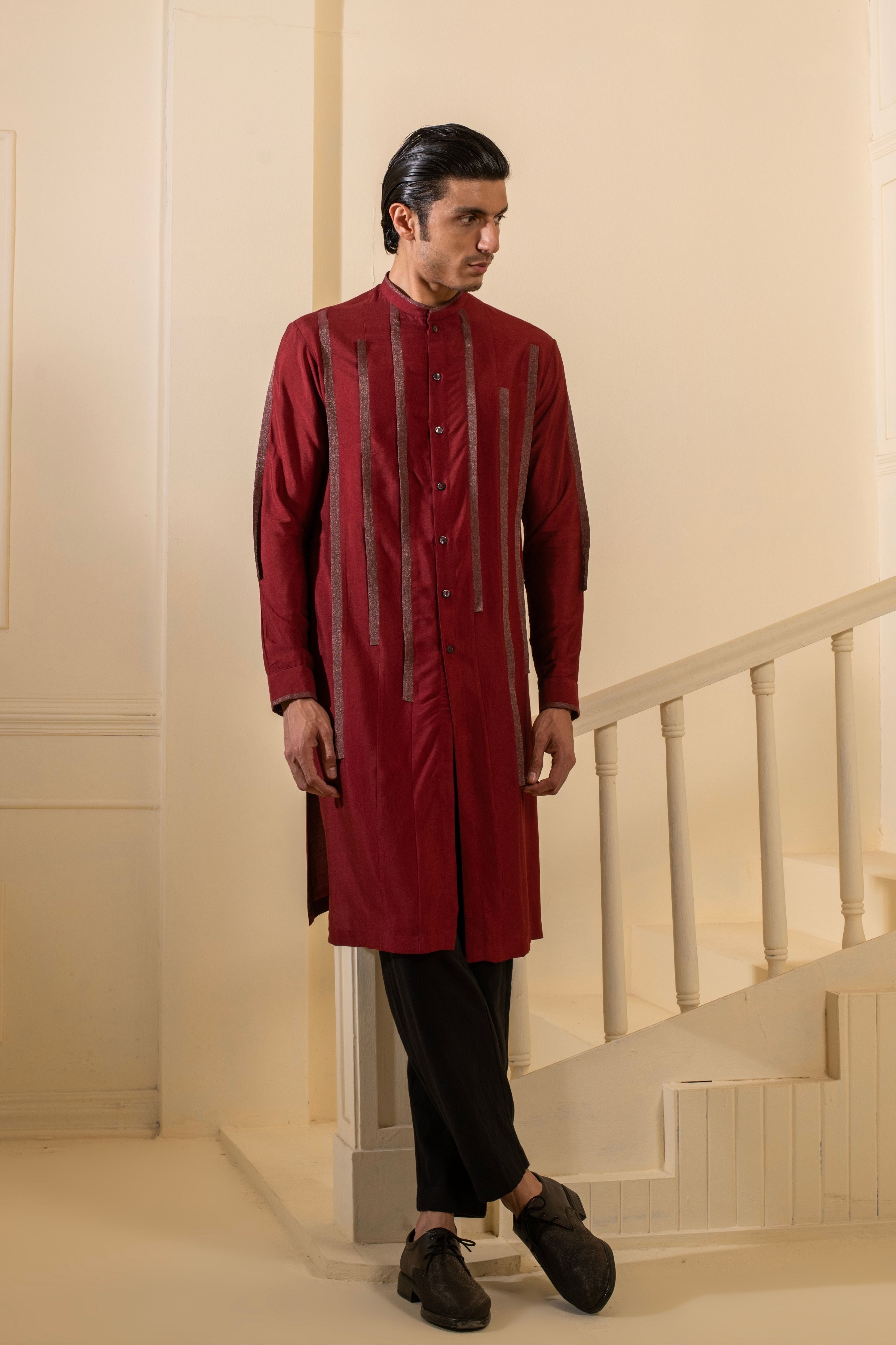 Tissu Stripe Kurta