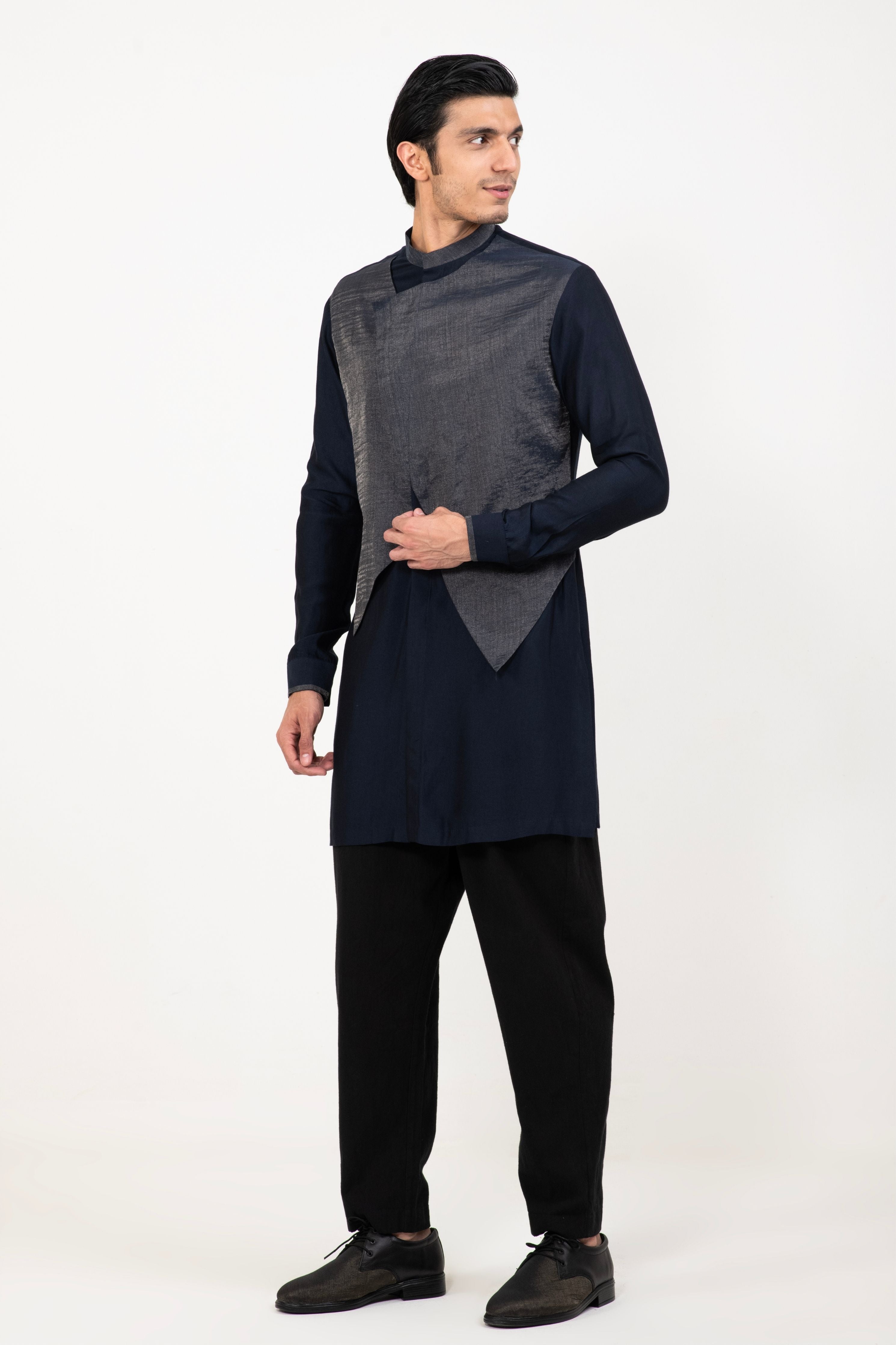 Tissu Waiscoat Kurta