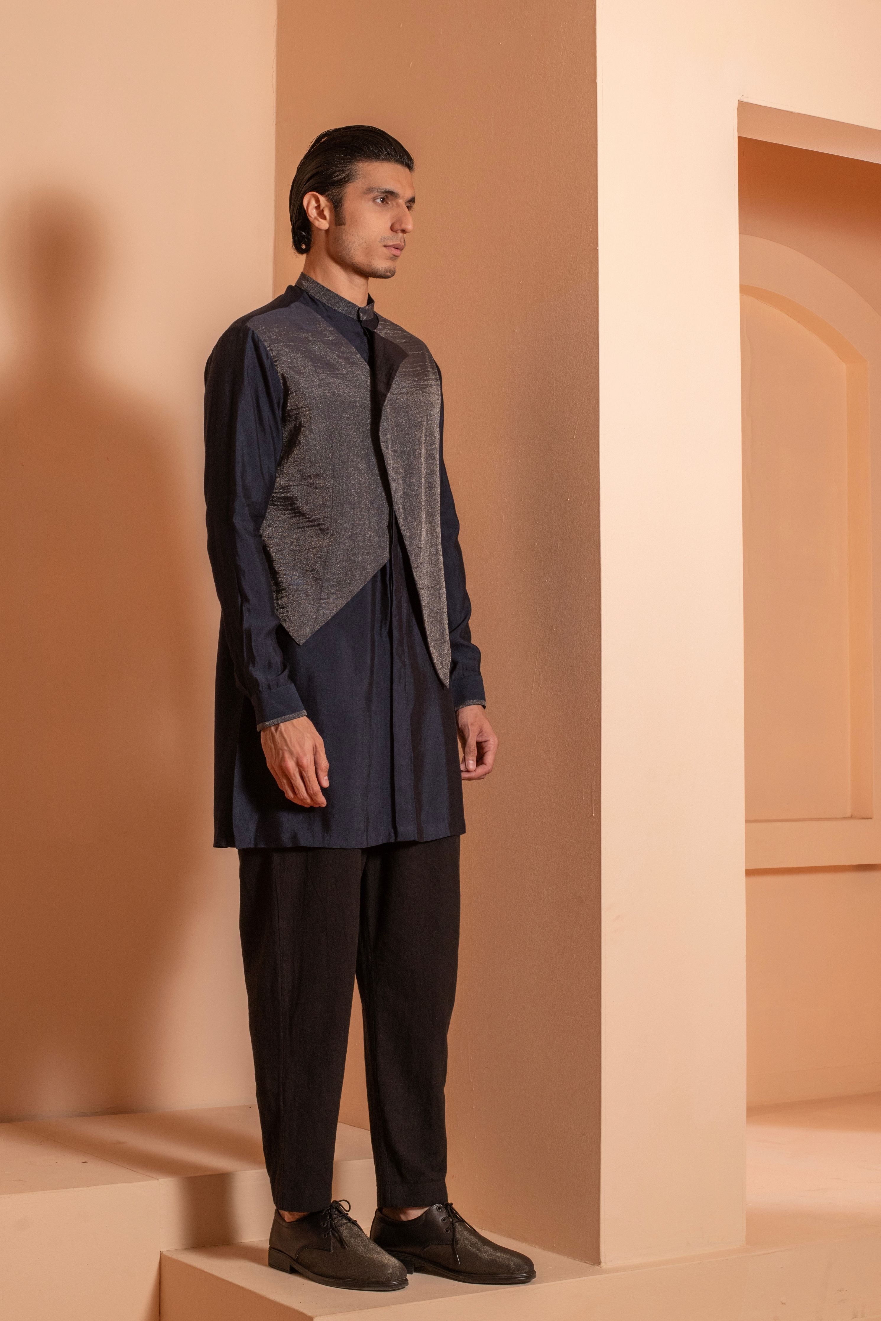 Tissu Waiscoat Kurta