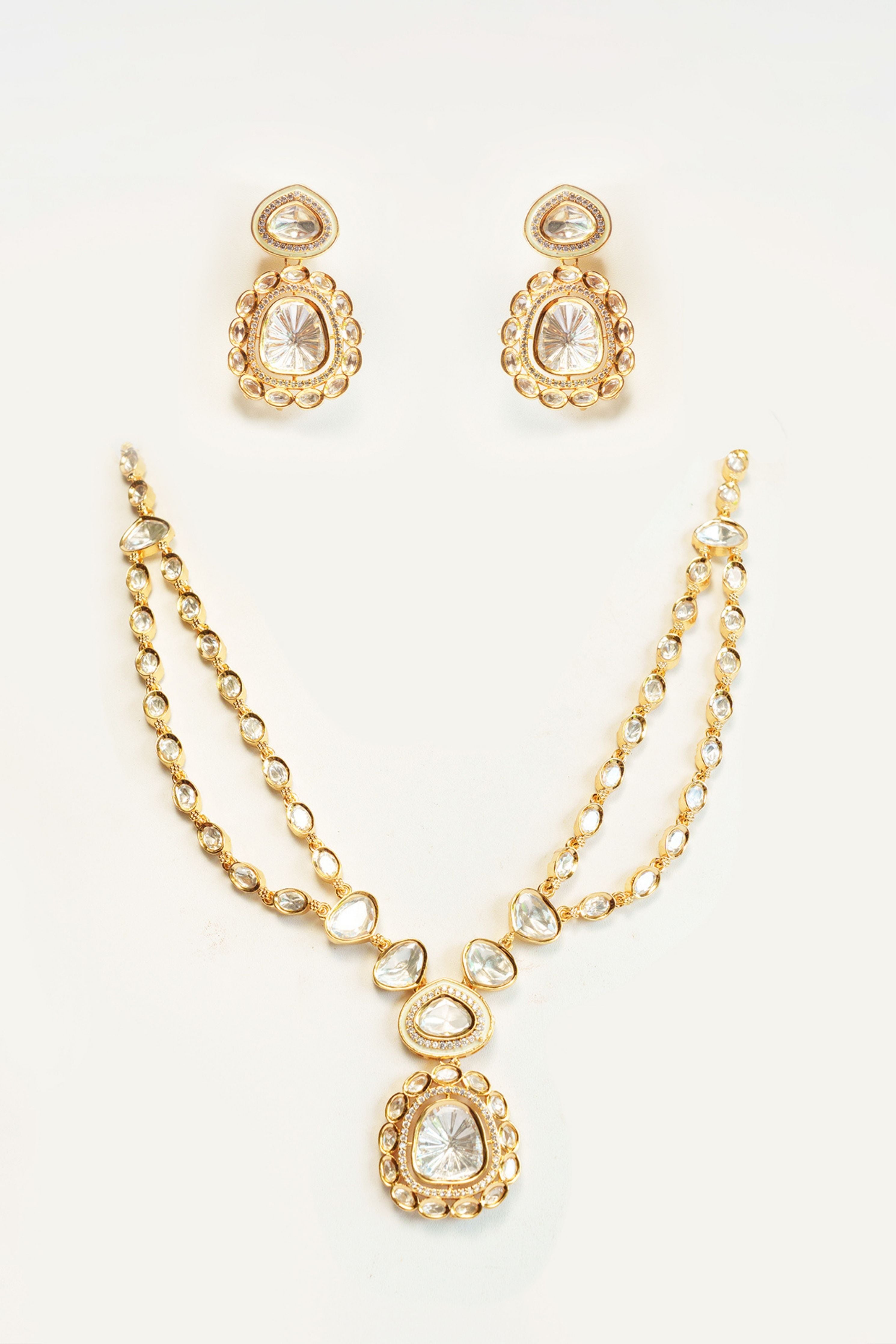 Elegant And Stylish Pendant Necklace With Matching Earrings
