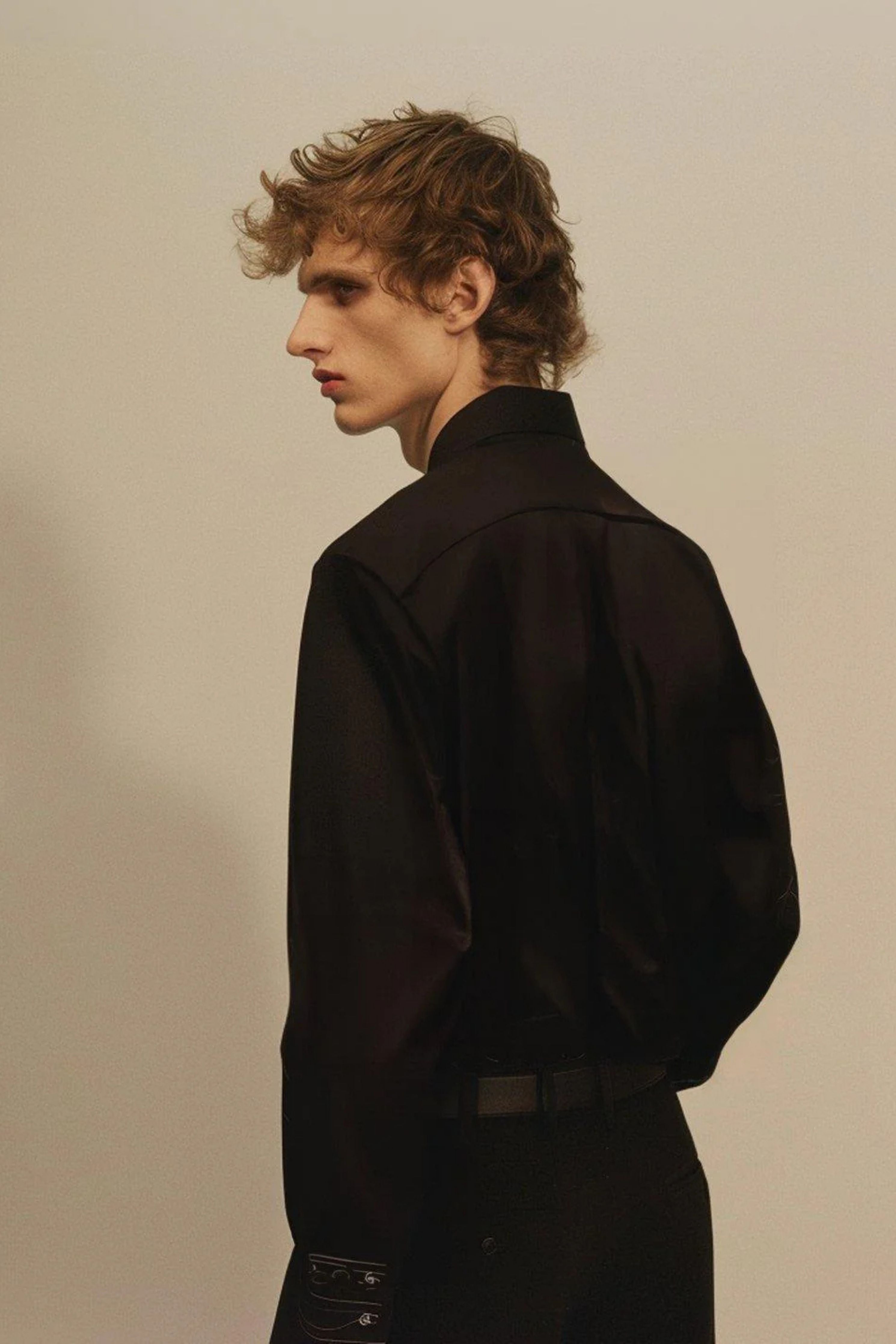 Embroidered  Black Shirt