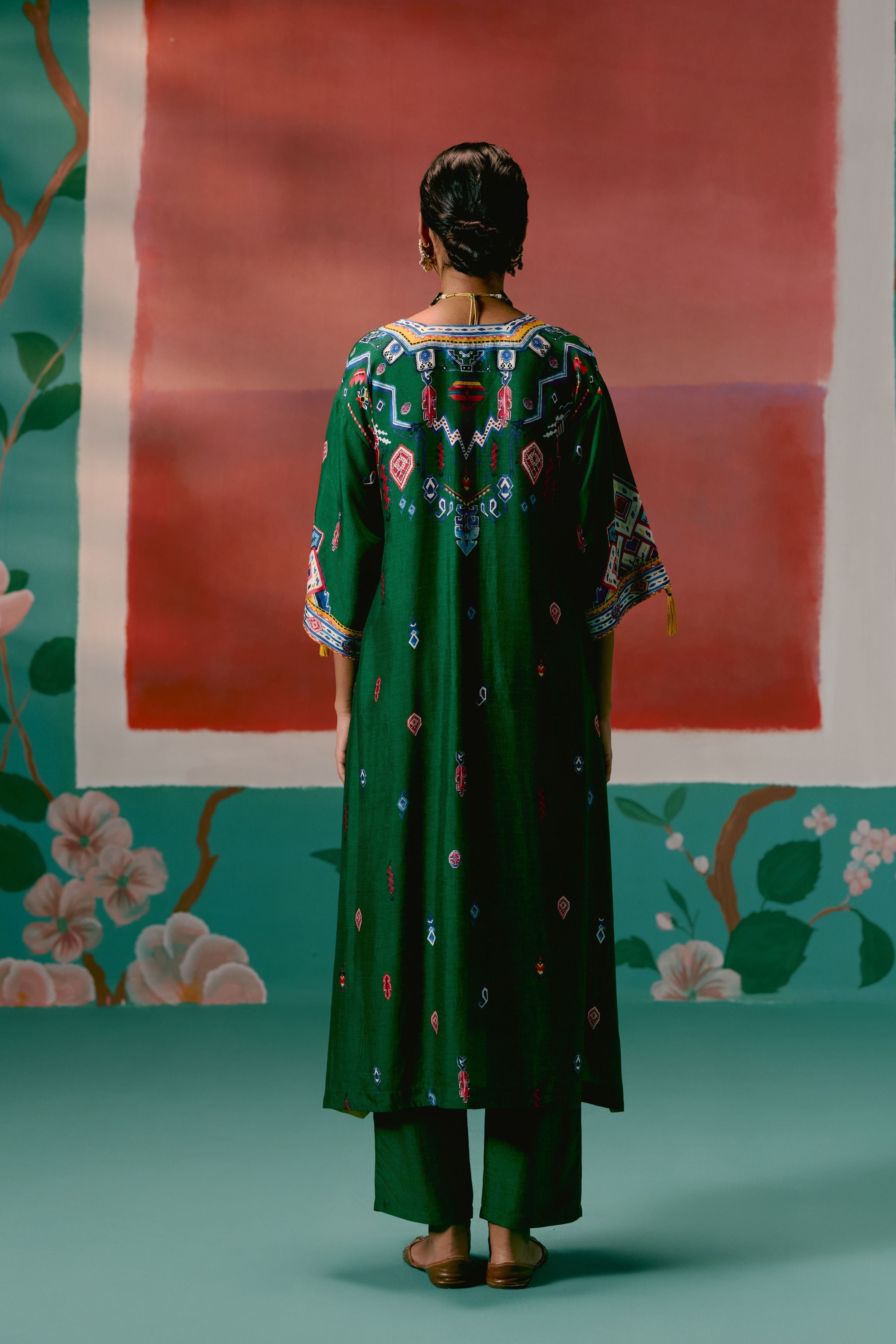 Emerald Aztec Kaftan Set
