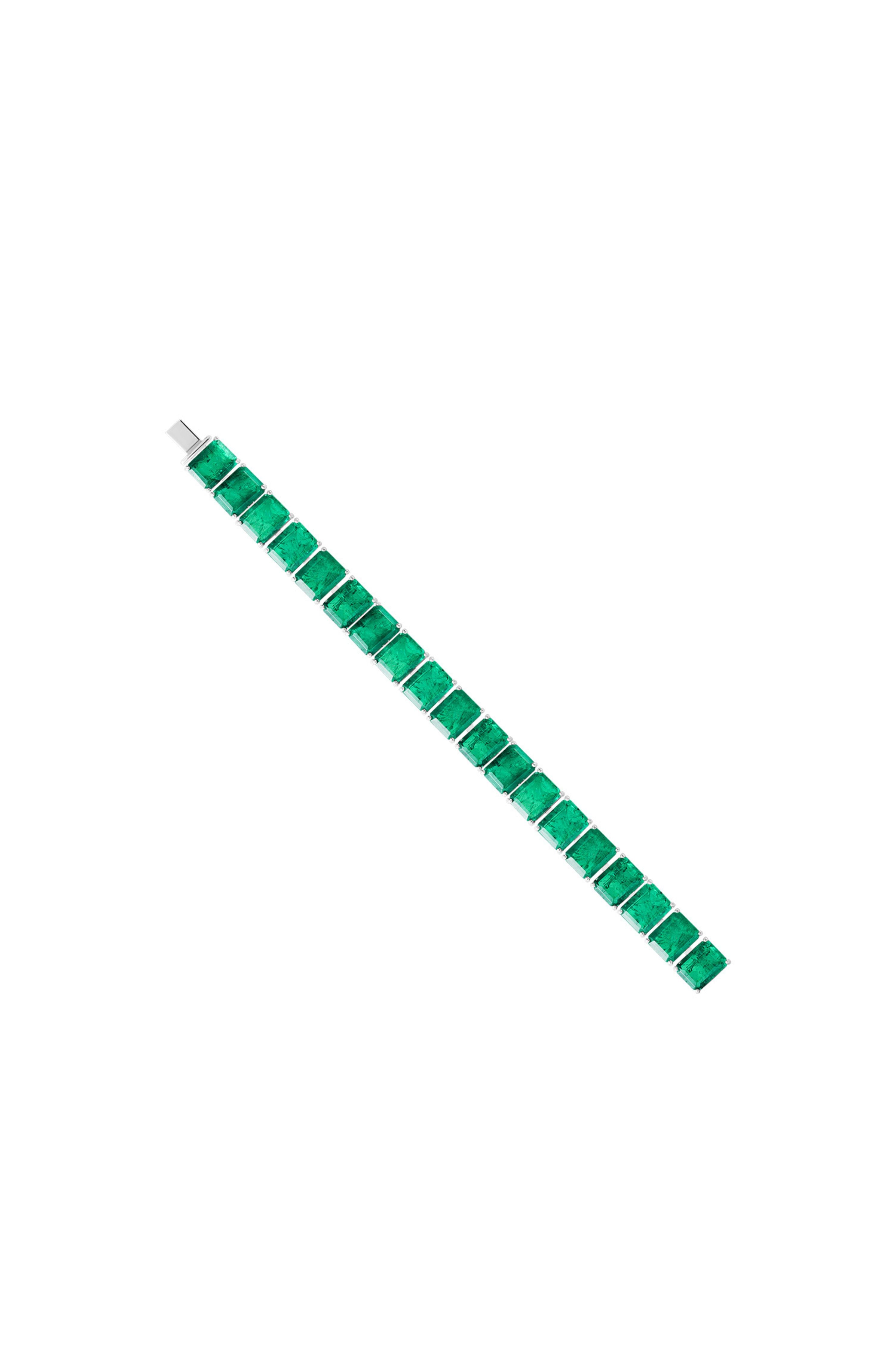 Emerald Cut Halo Bracelet