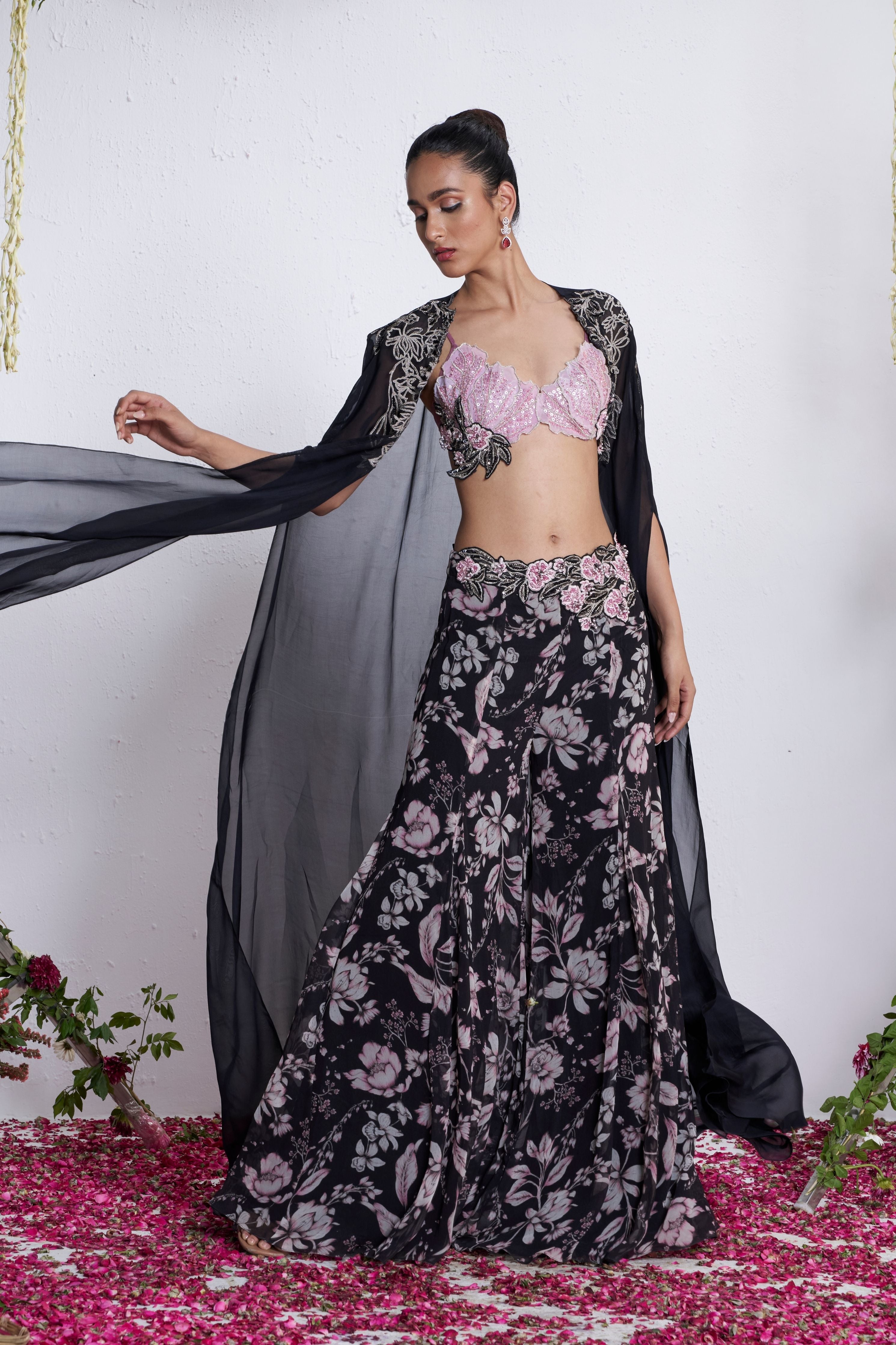 Empress Of Night Sharara Set