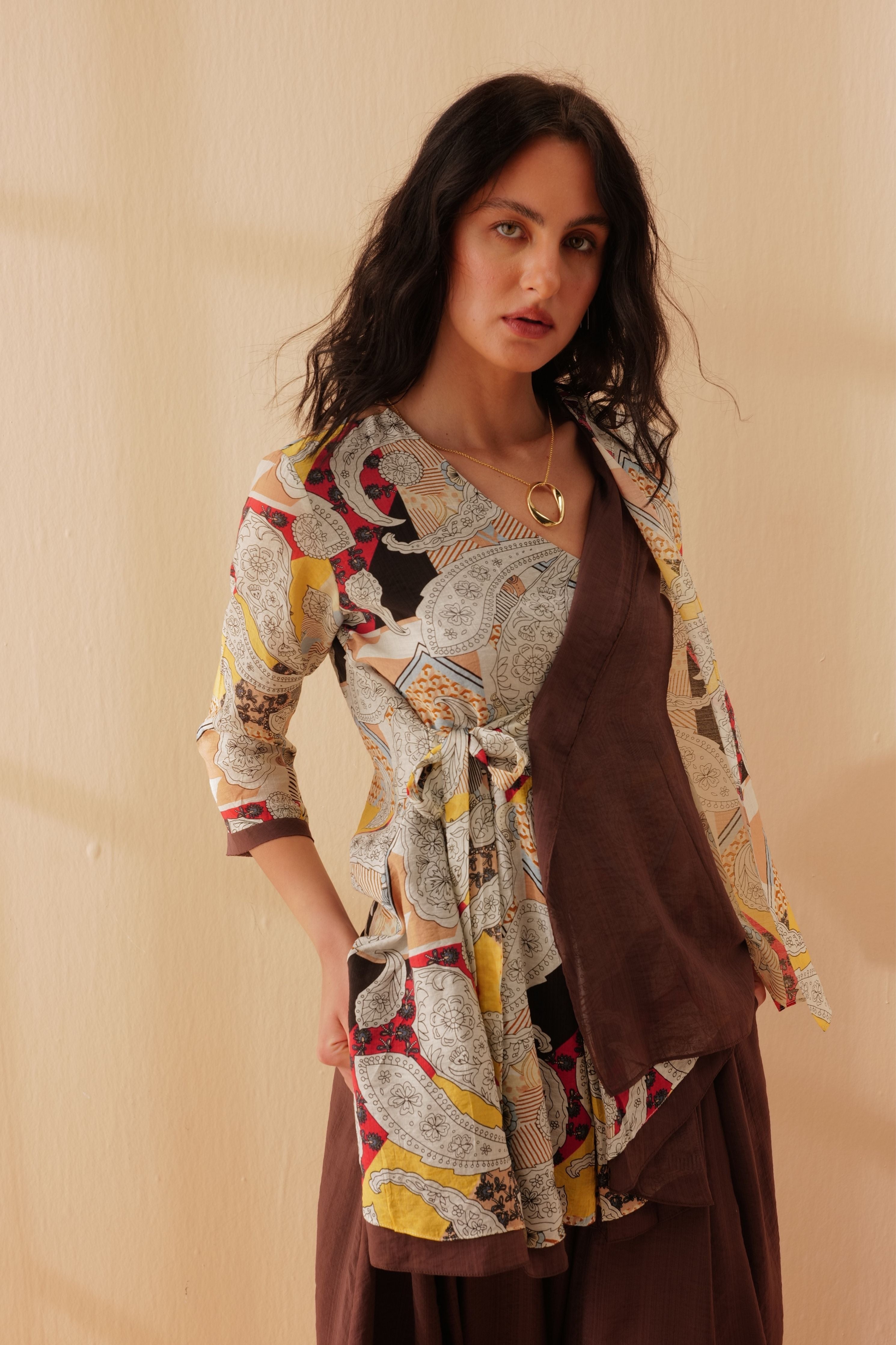 Erina Wrap Tunic Set