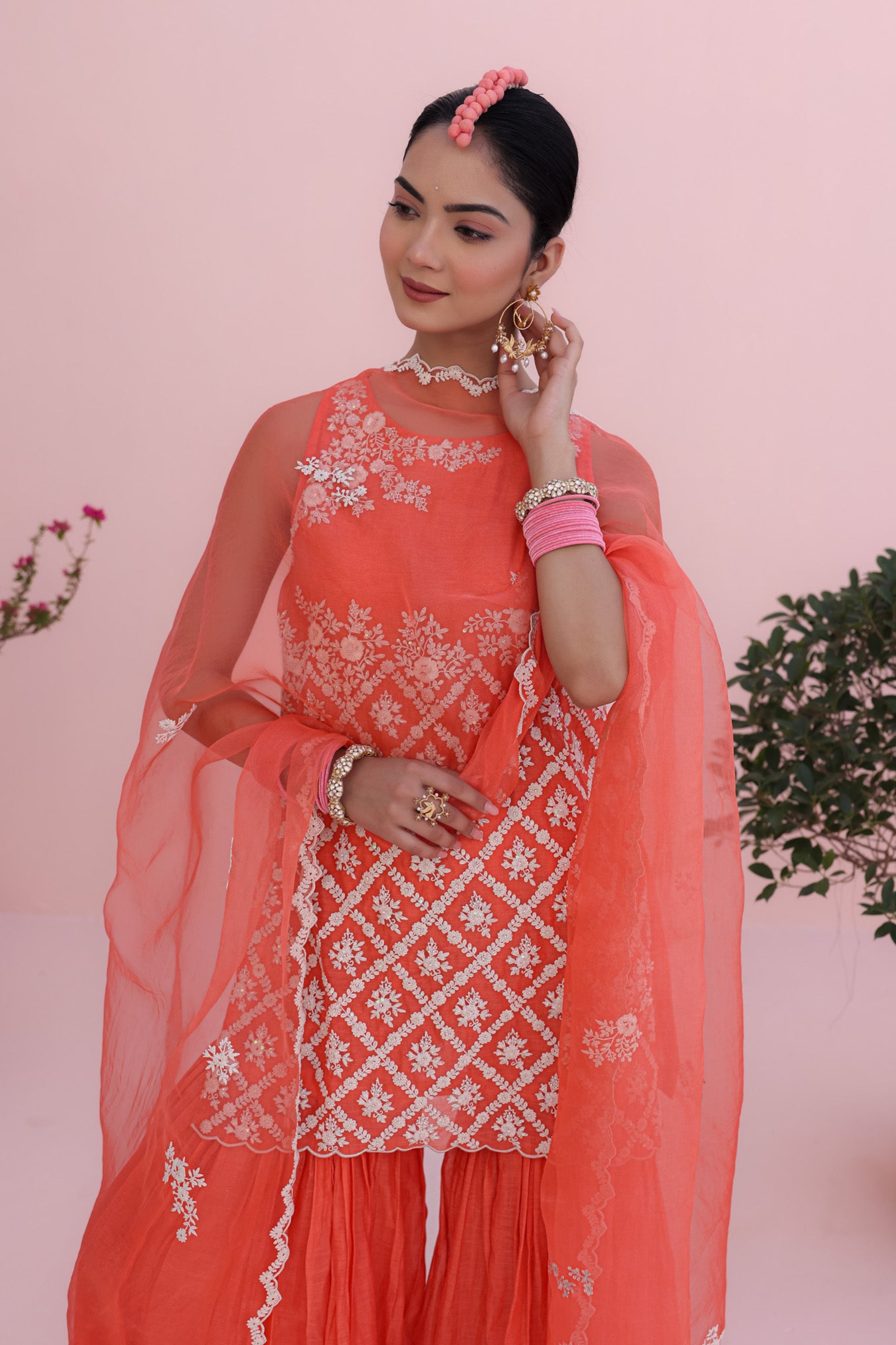 Cherry Sharara Set
