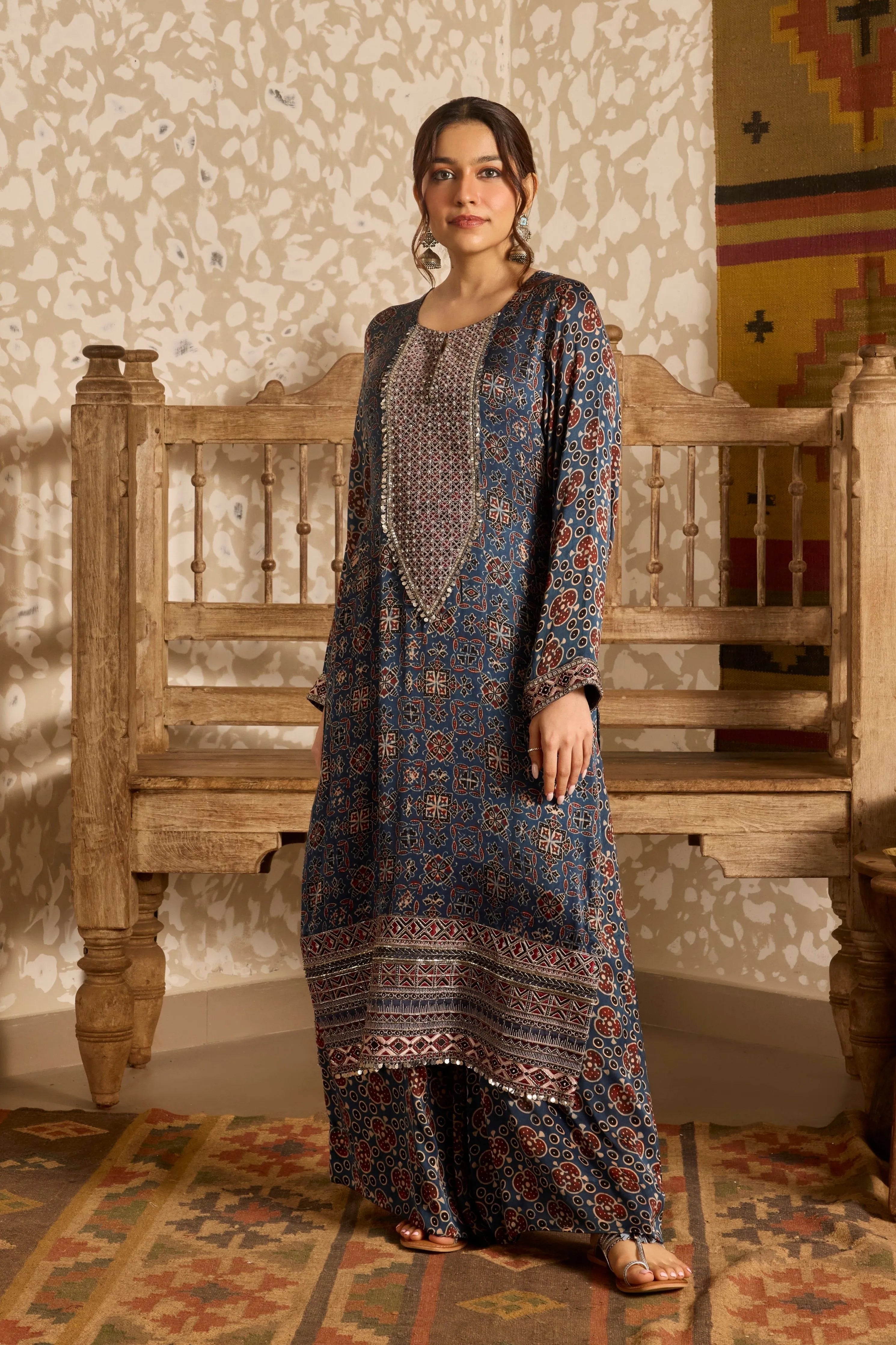 Long Kurta Plazzo Pants Sets