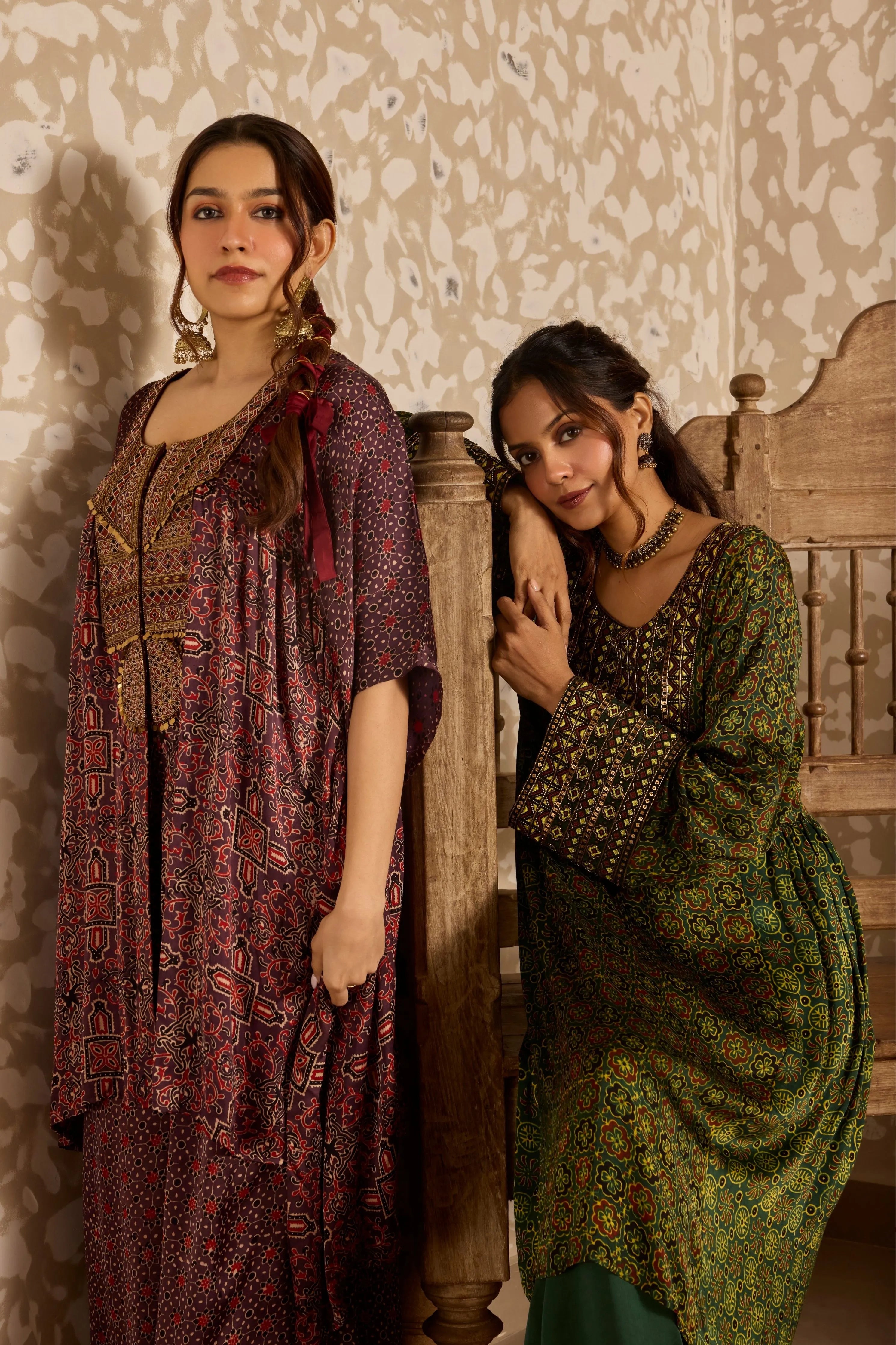 Long Kurta Wide Leg Pants Set