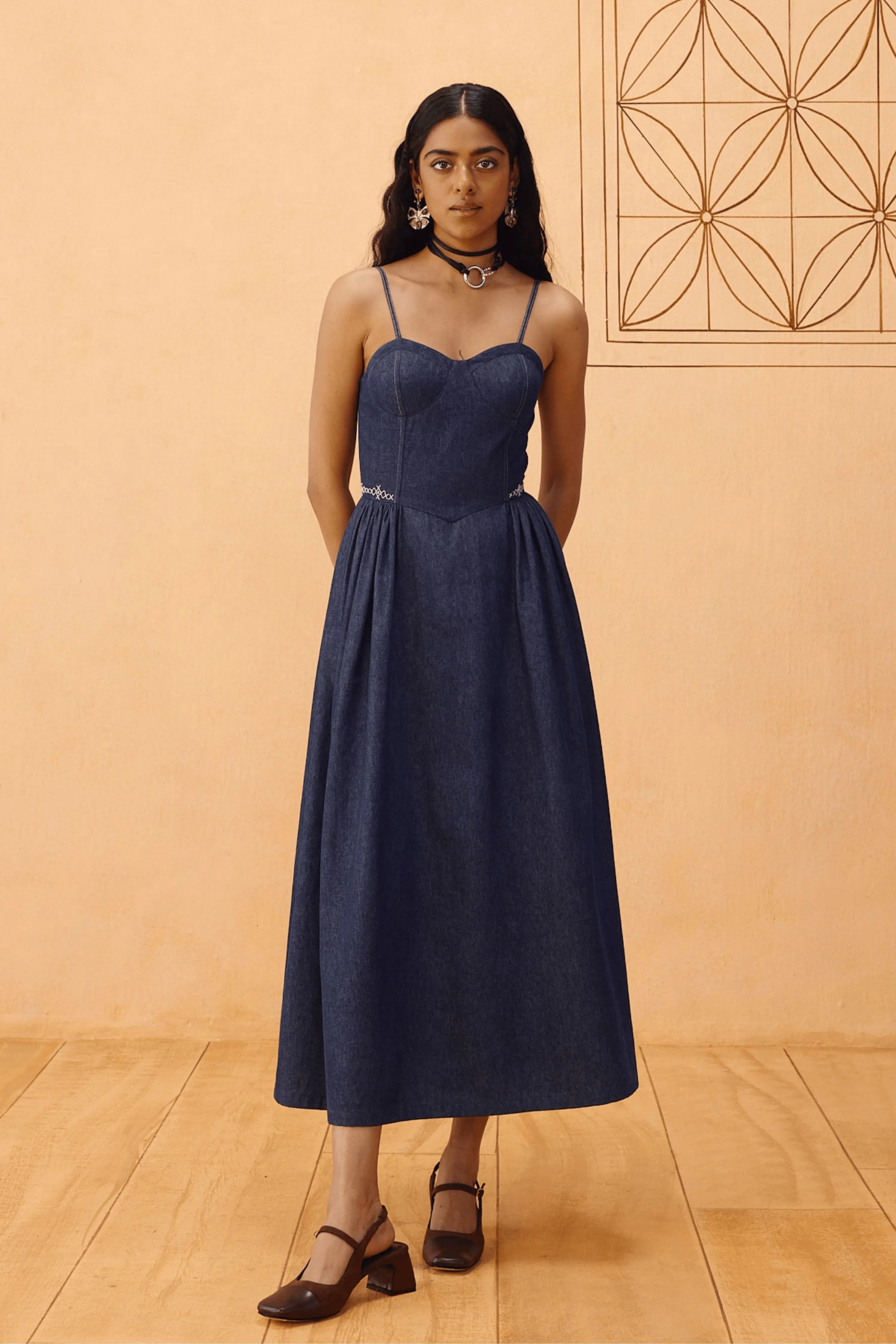 The Jaali Susainable Denim Dress