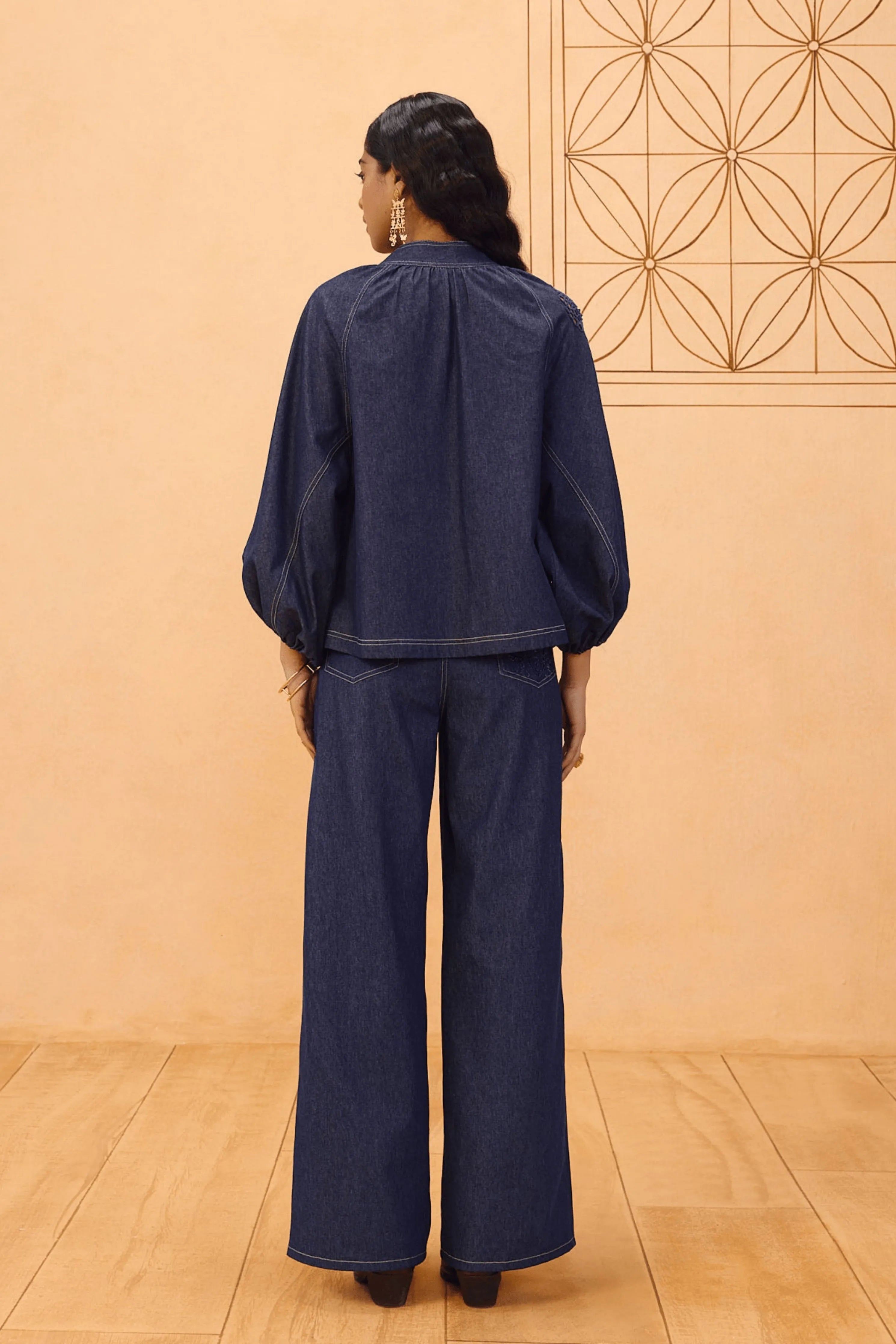 The Jaali Sustainable Denim Top
