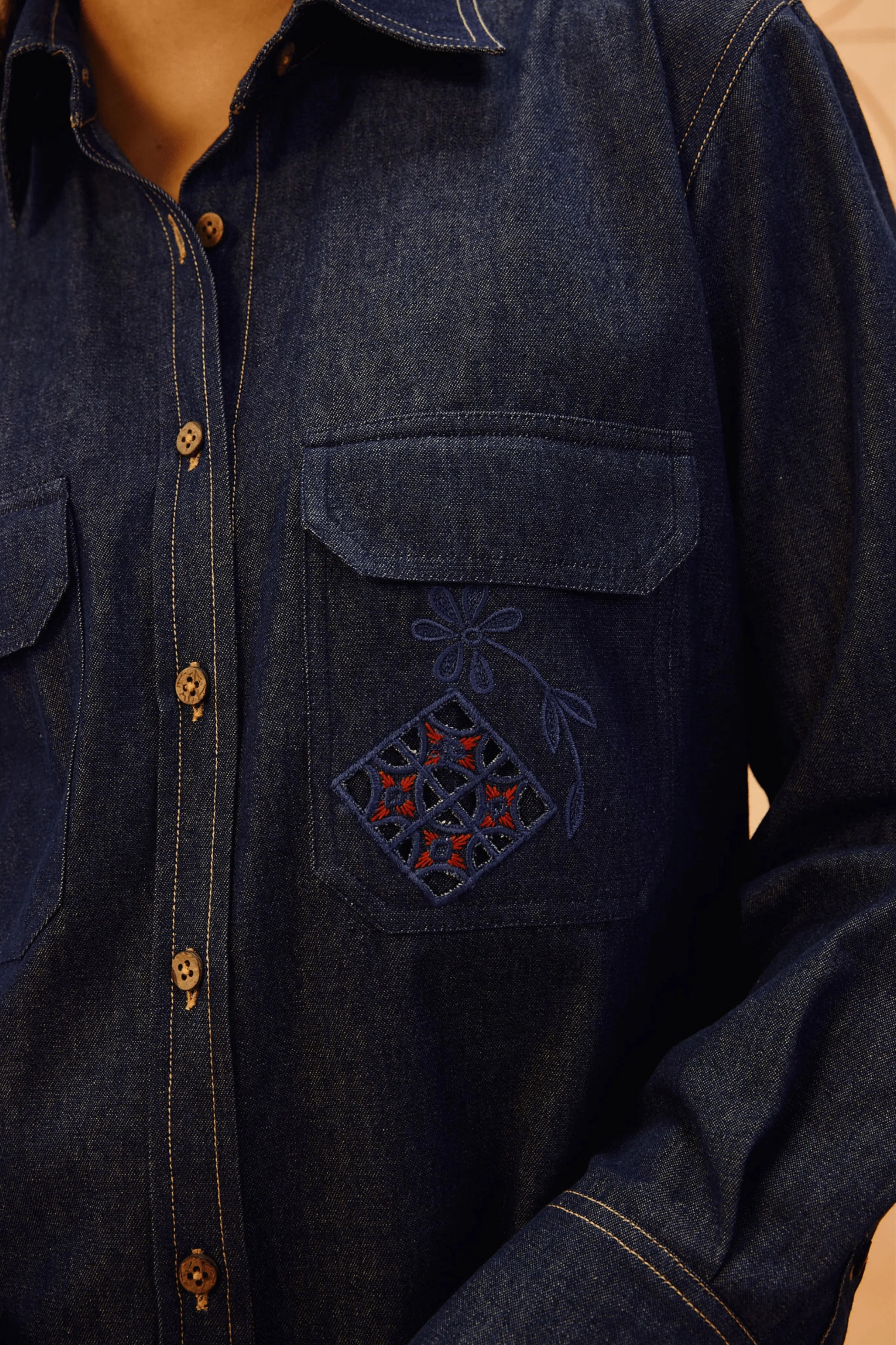 Slow Roots Sustainable Denim Shirt