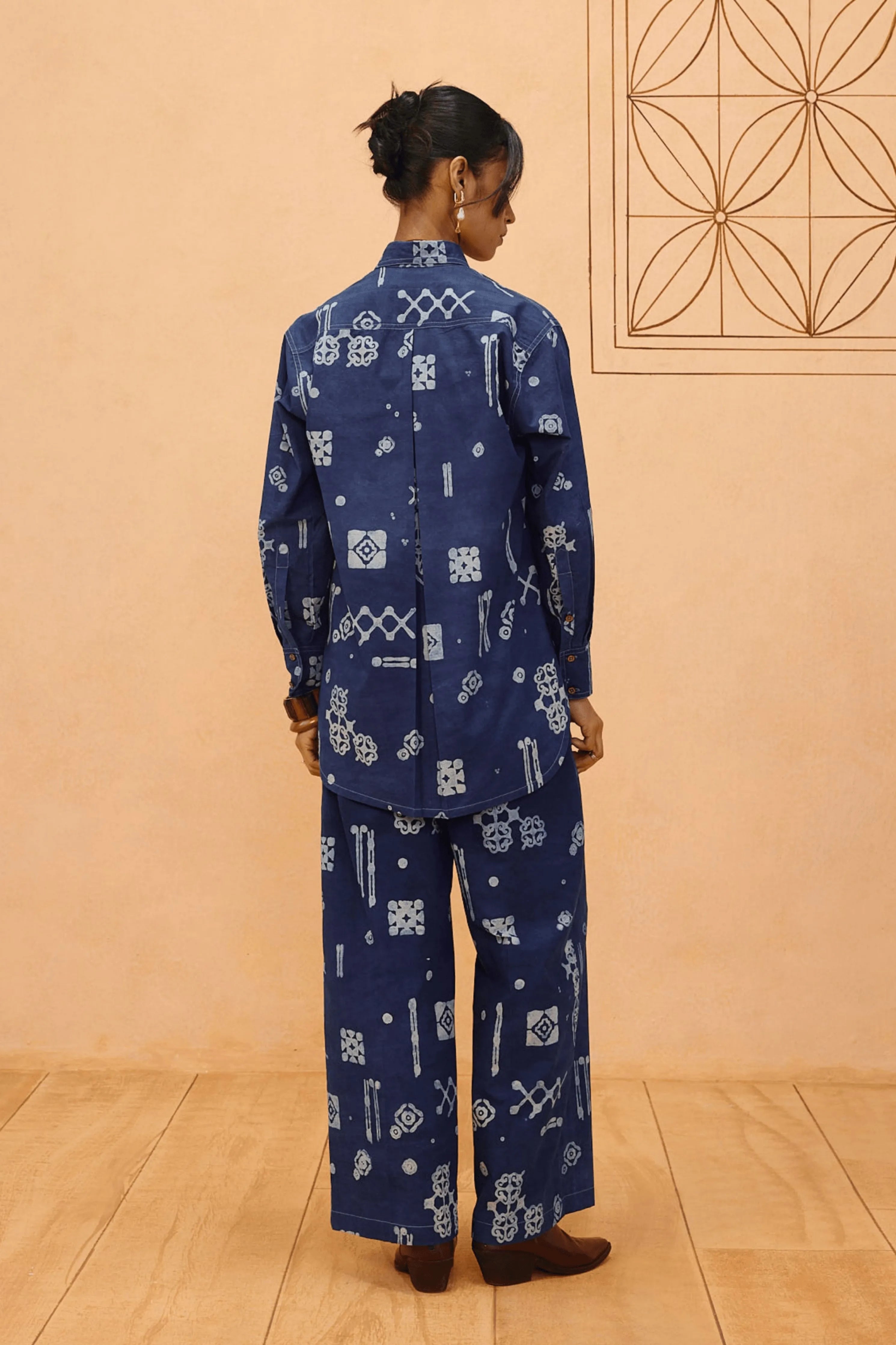 Indigo Patterns Organic Cotton Shirt