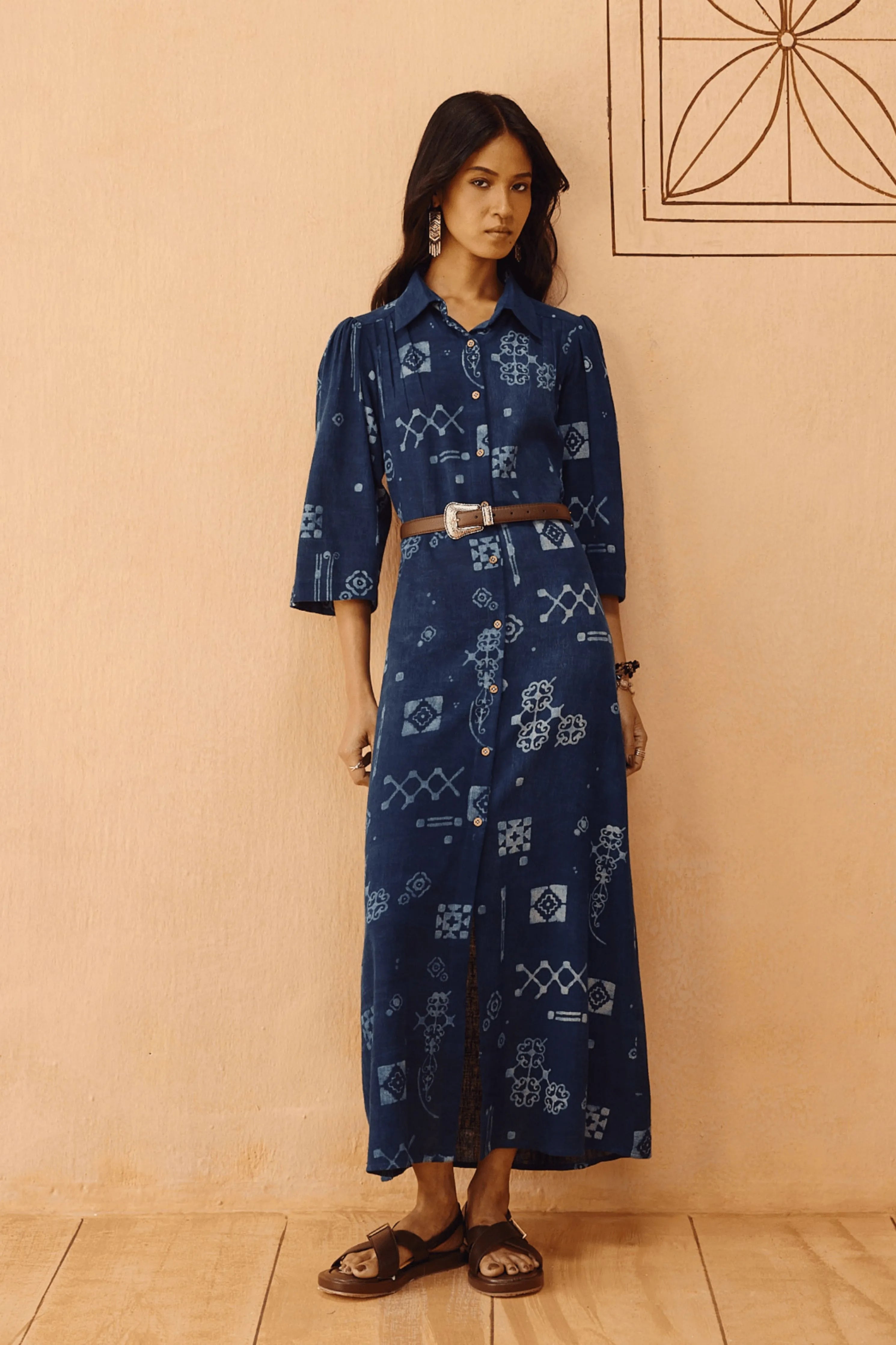 Everyday Heirloom Handspun Handwoven Organic Cotton Maxi Dress